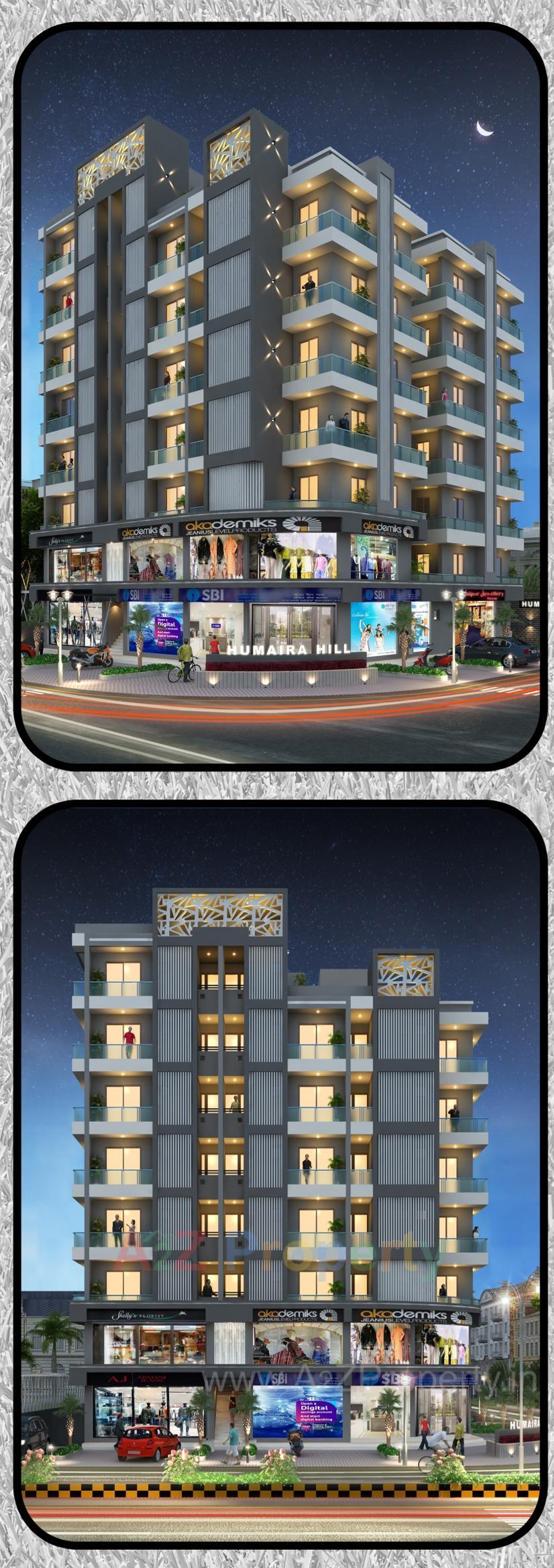 3D Elevation of real estate project Humaira Hill located at Bhavnagar, Bhavnagar, Gujarat