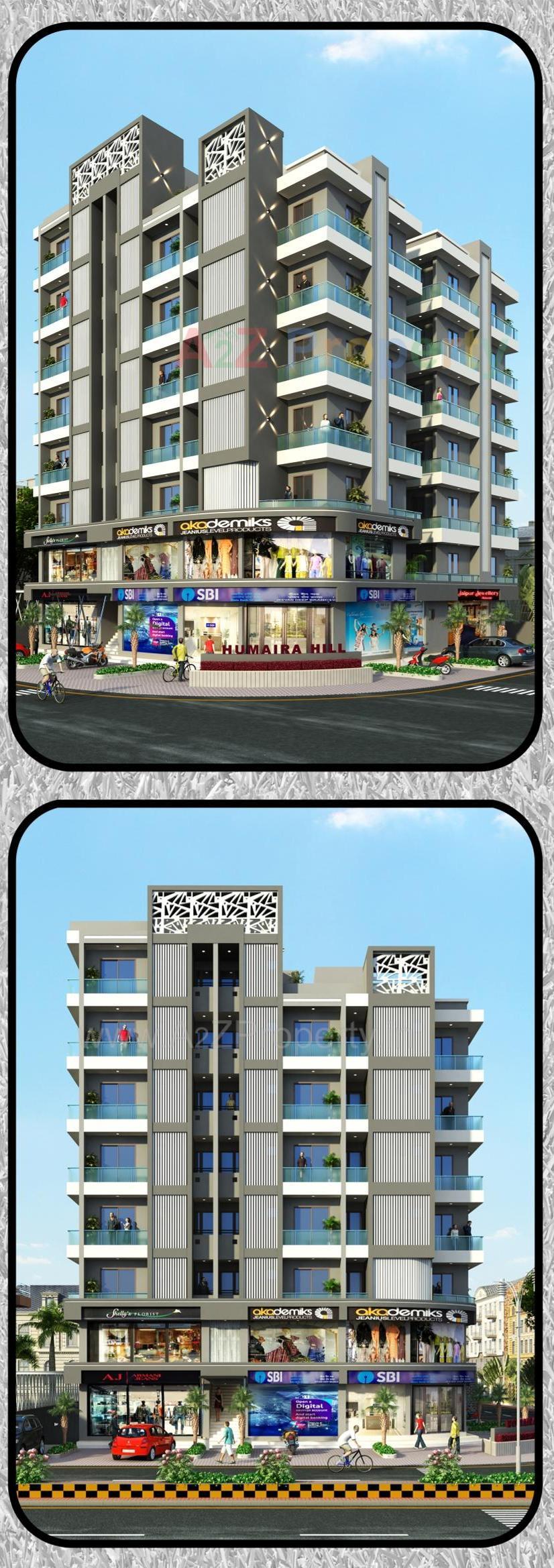 3D Elevation of real estate project Humaira Hill located at Bhavnagar, Bhavnagar, Gujarat