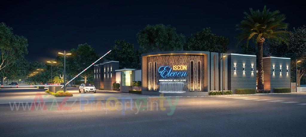 3D Elevation of real estate project Iscon Elevan located at Sidsar, Bhavnagar, Gujarat