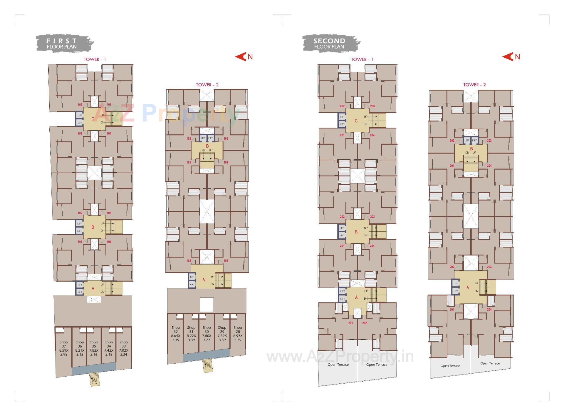 Layout of real estate project Jito Pride located at Tarsamiya, Bhavnagar, Gujarat