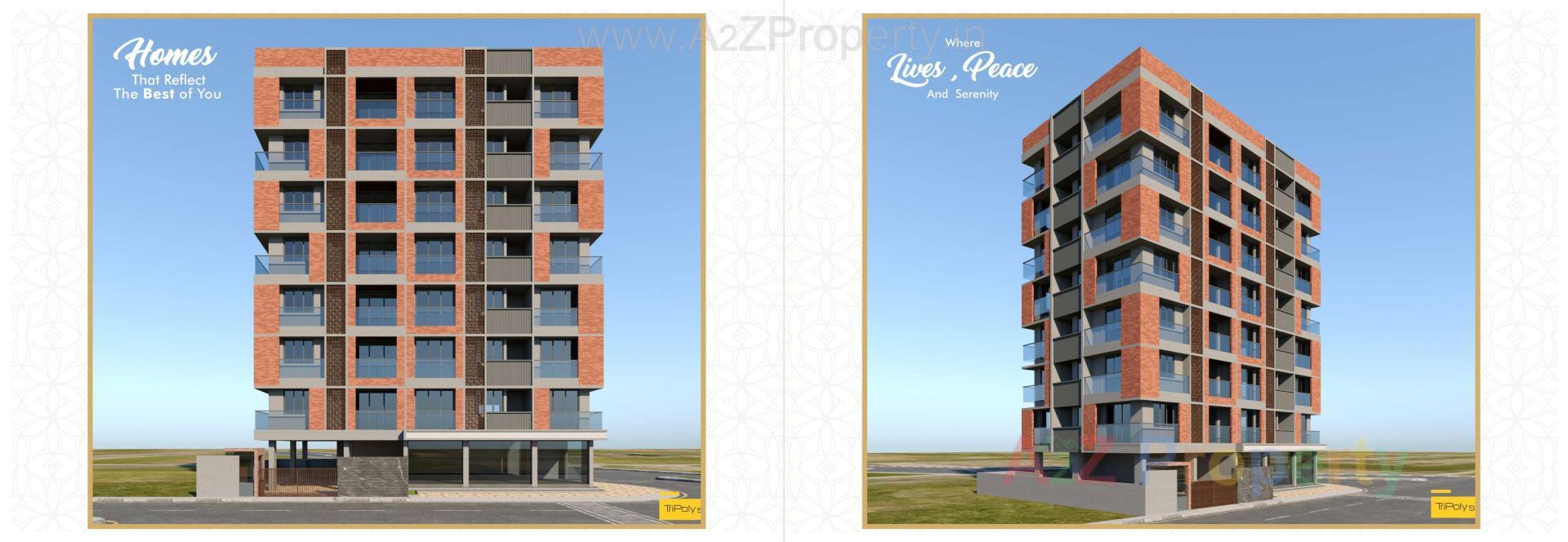 3D Elevation of real estate project K B Dreams located at Bhavnagar, Bhavnagar, Gujarat