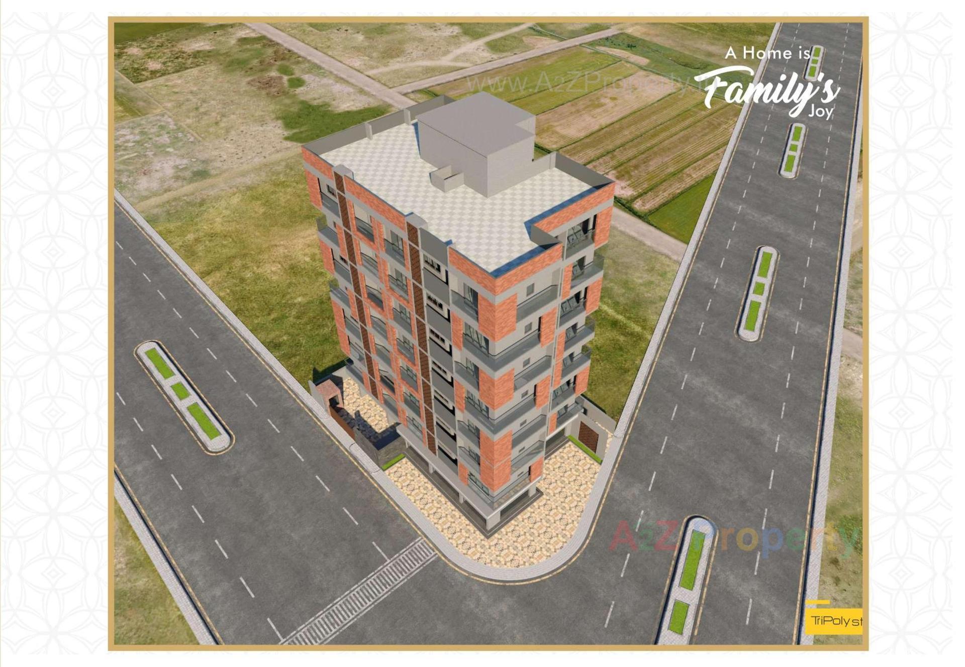 3D Elevation of real estate project K B Dreams located at Bhavnagar, Bhavnagar, Gujarat