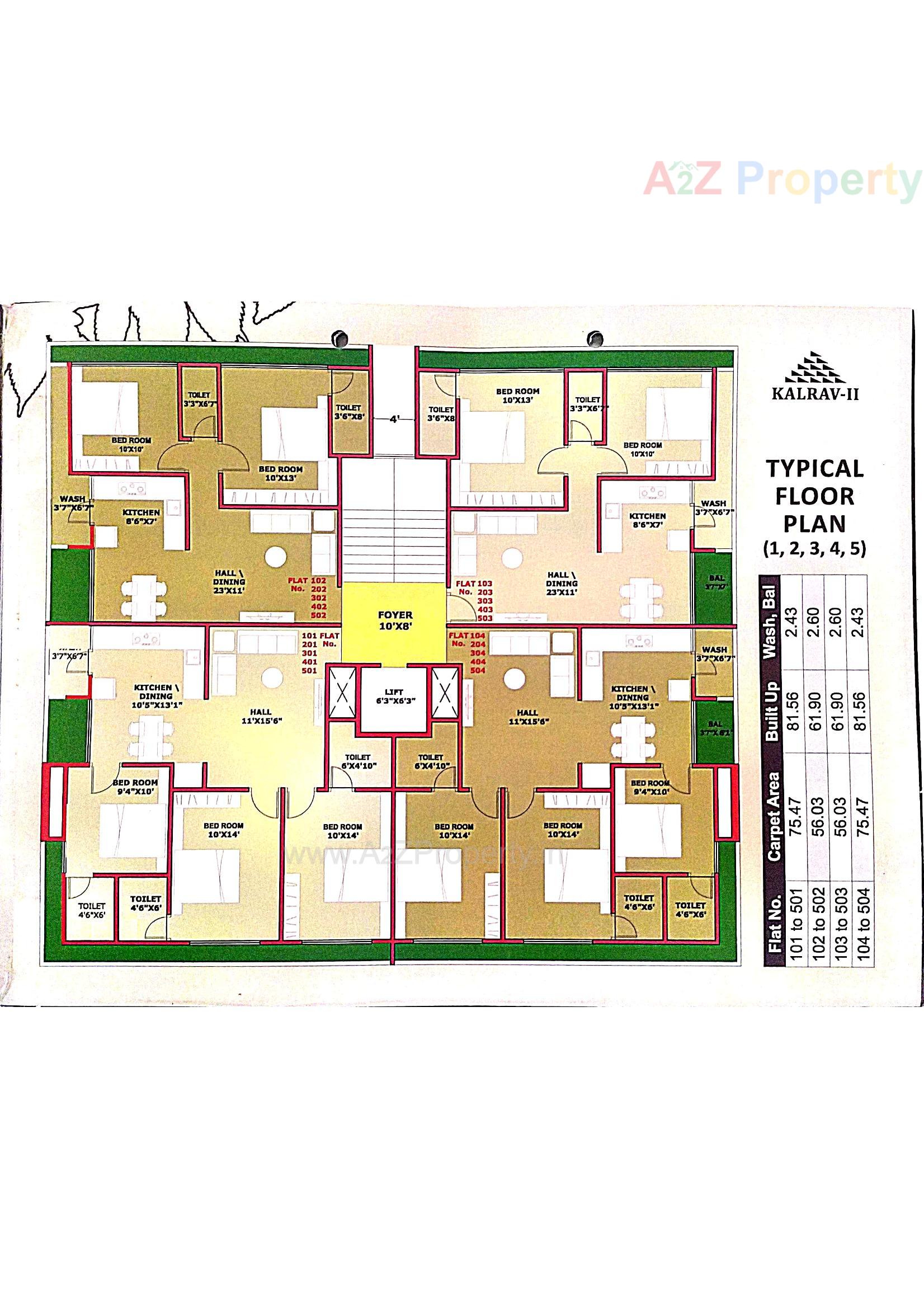 Layout of real estate project Kalrav located at Bhavnagar, Bhavnagar, Gujarat