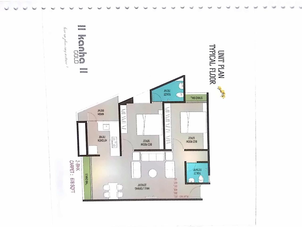 Layout of real estate project Kanha Gold located at Bhavnagar, Bhavnagar, Gujarat