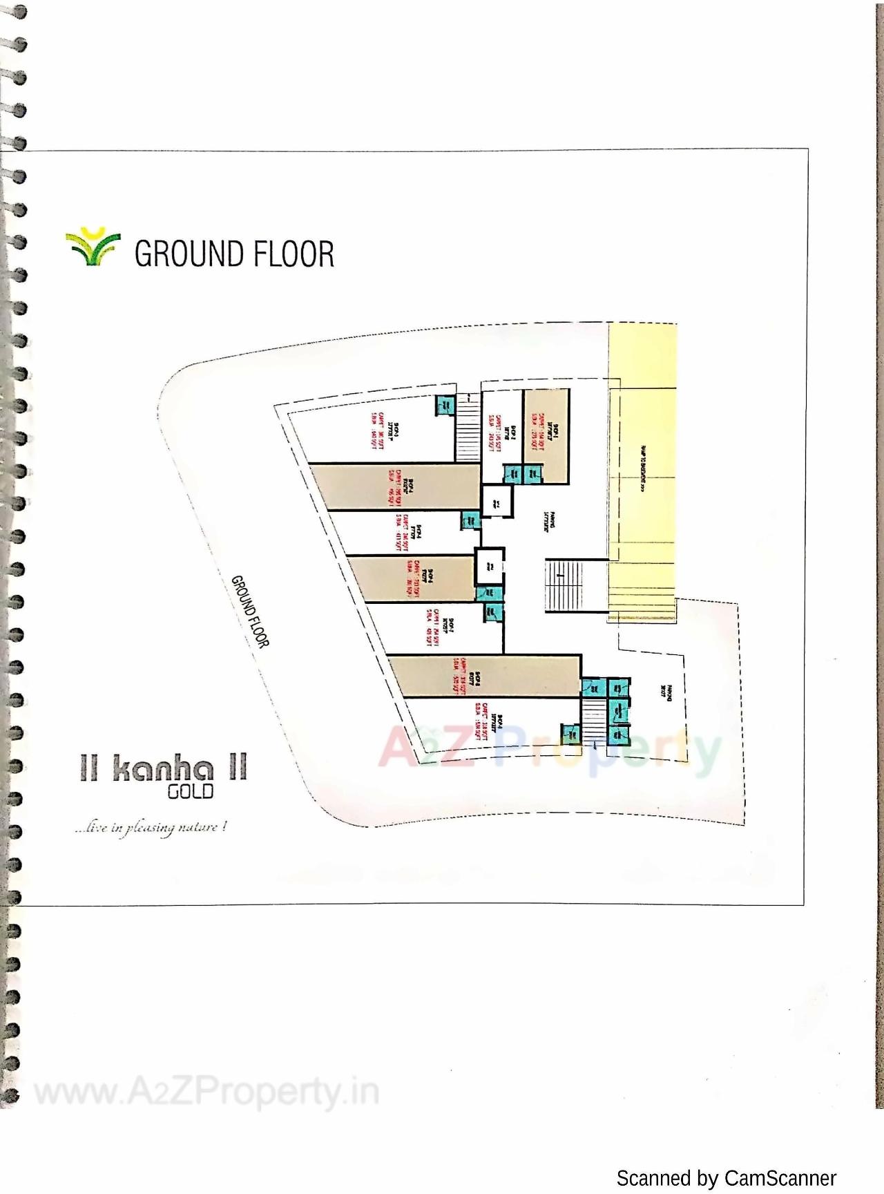 Layout of real estate project Kanha Gold located at Bhavnagar, Bhavnagar, Gujarat