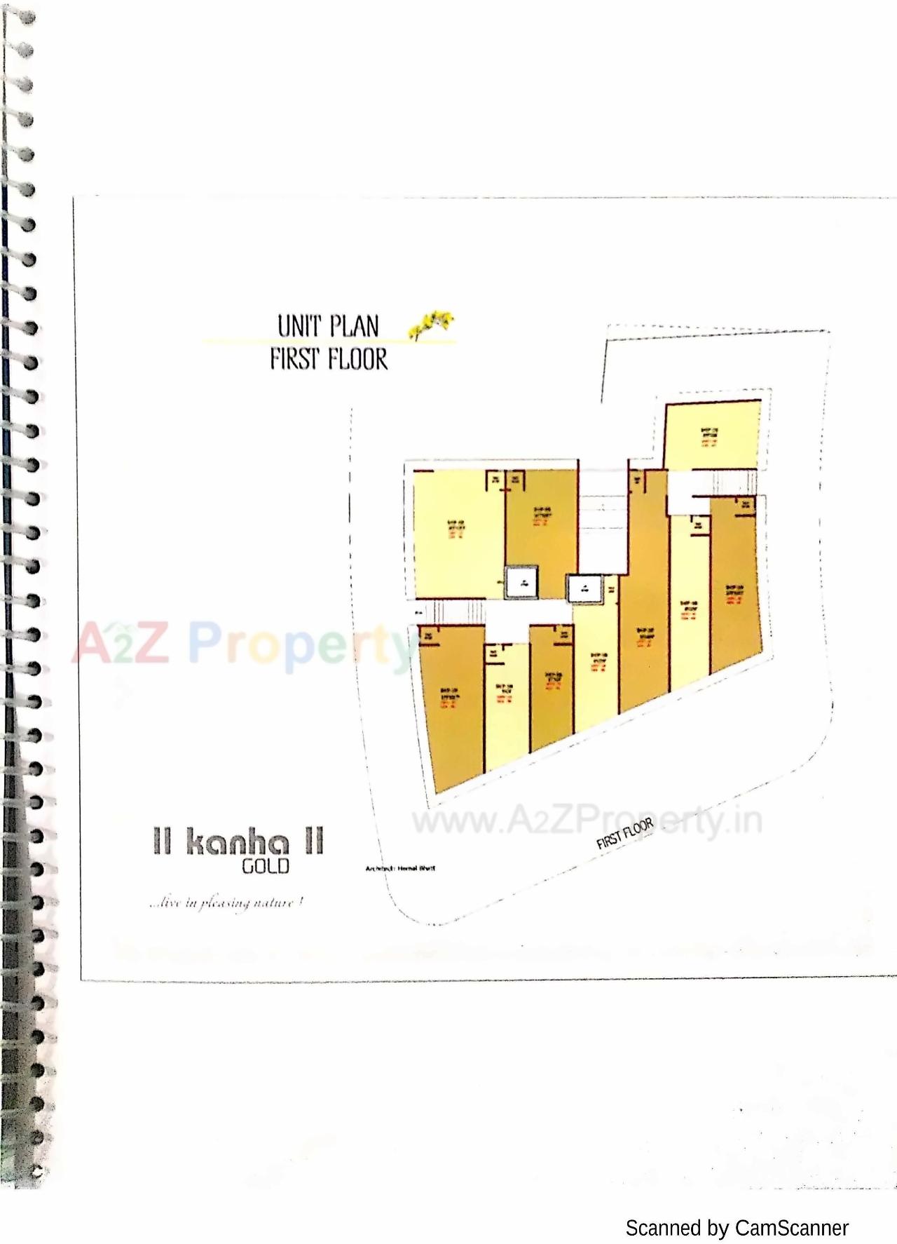 Layout of real estate project Kanha Gold located at Bhavnagar, Bhavnagar, Gujarat