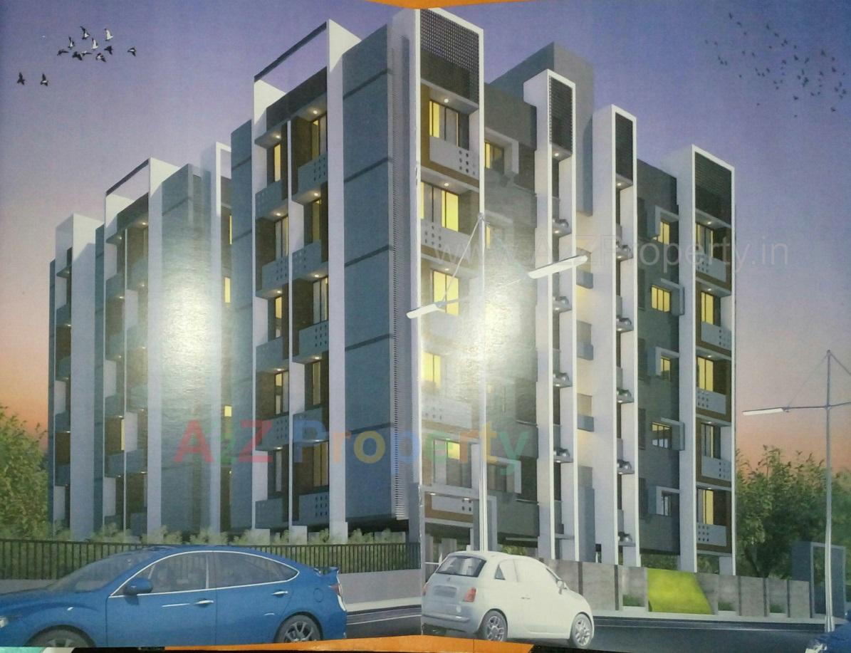 3D Elevation of real estate project Krishna Bansri located at Bhavnagar, Bhavnagar, Gujarat