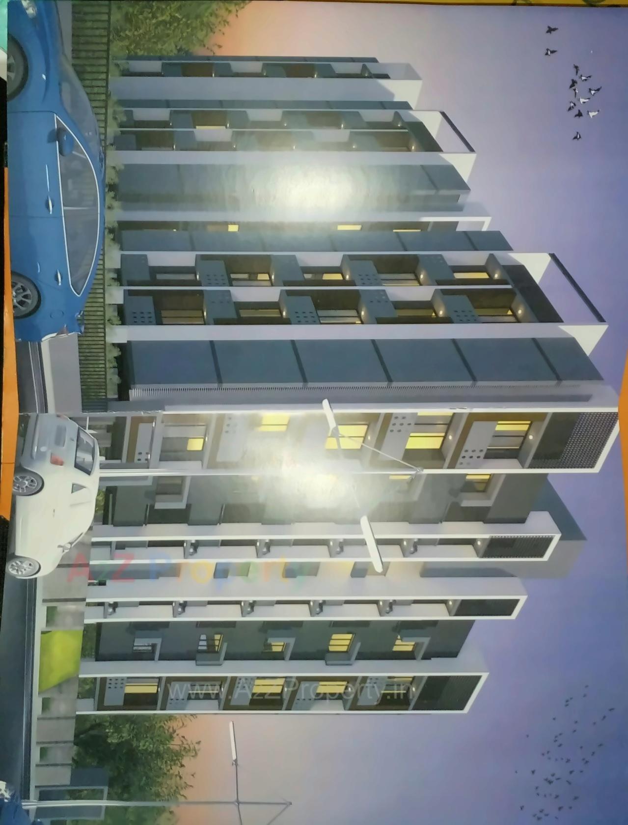 3D Elevation of real estate project Krishna Bansri located at Bhavnagar, Bhavnagar, Gujarat