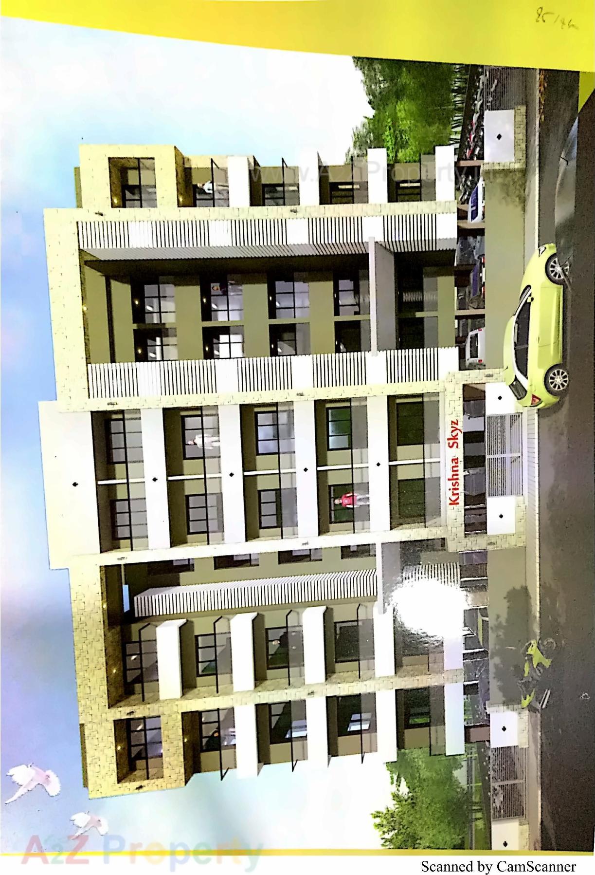 3D Elevation of real estate project Krishna Skyz located at Vadva, Bhavnagar, Gujarat