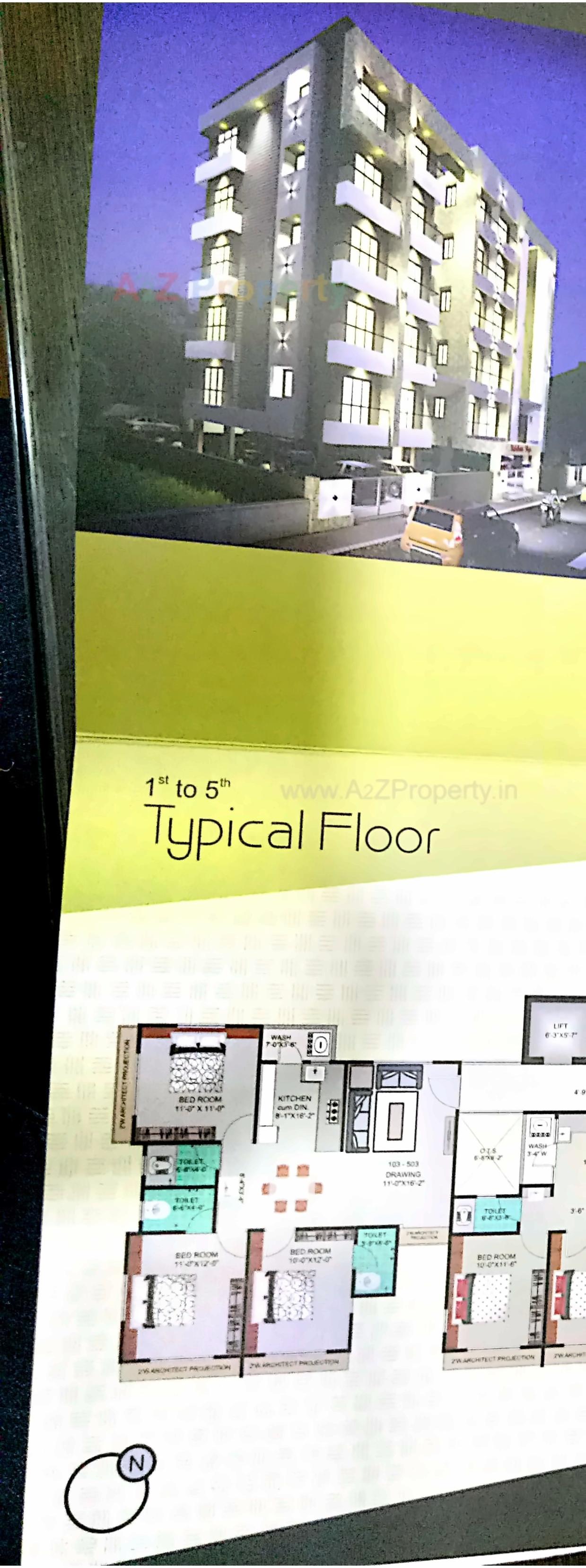 Layout of real estate project Krishna Skyz located at Vadva, Bhavnagar, Gujarat