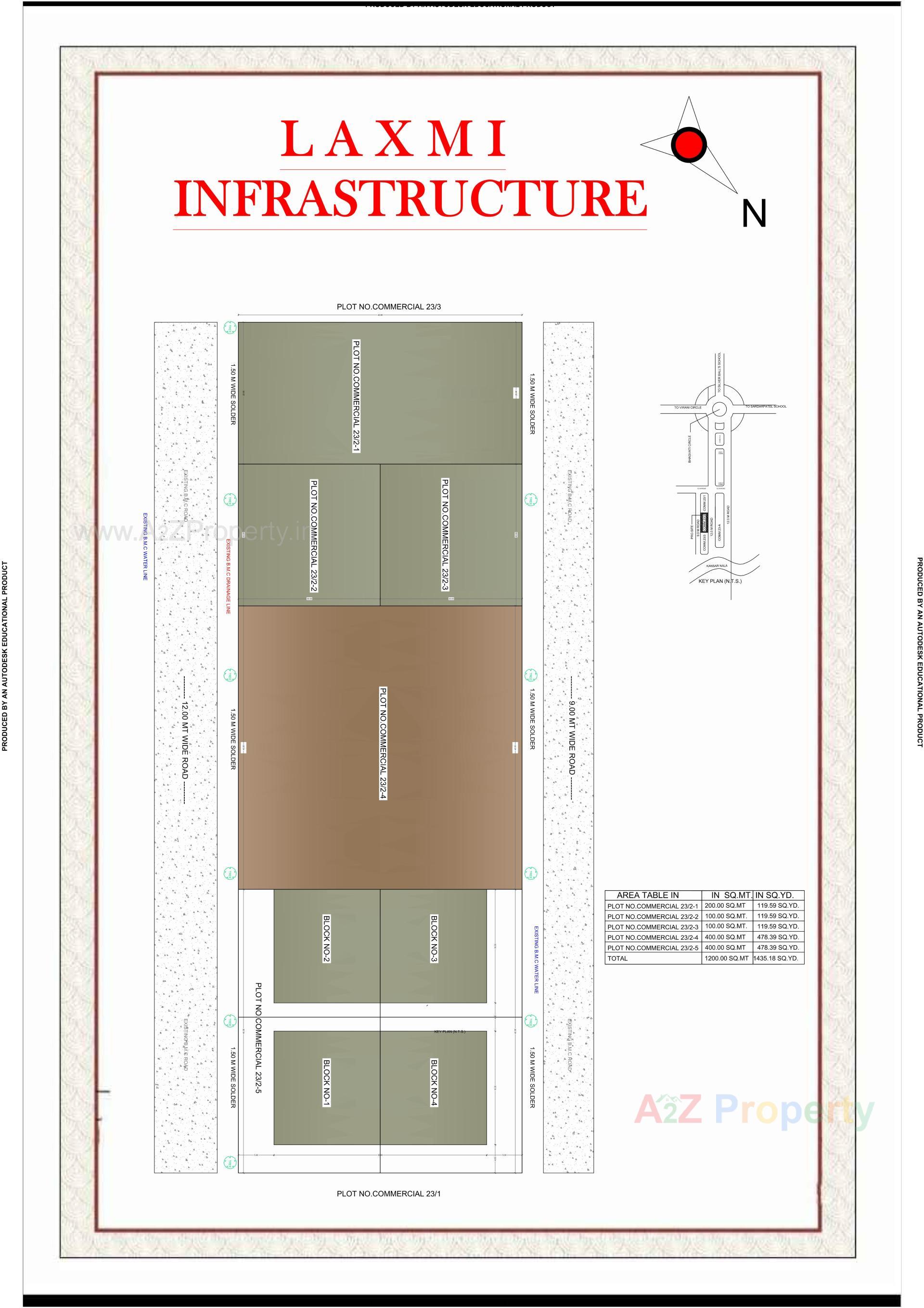 Layout of real estate project Laxmi Infrastructure located at Vadva, Bhavnagar, Gujarat