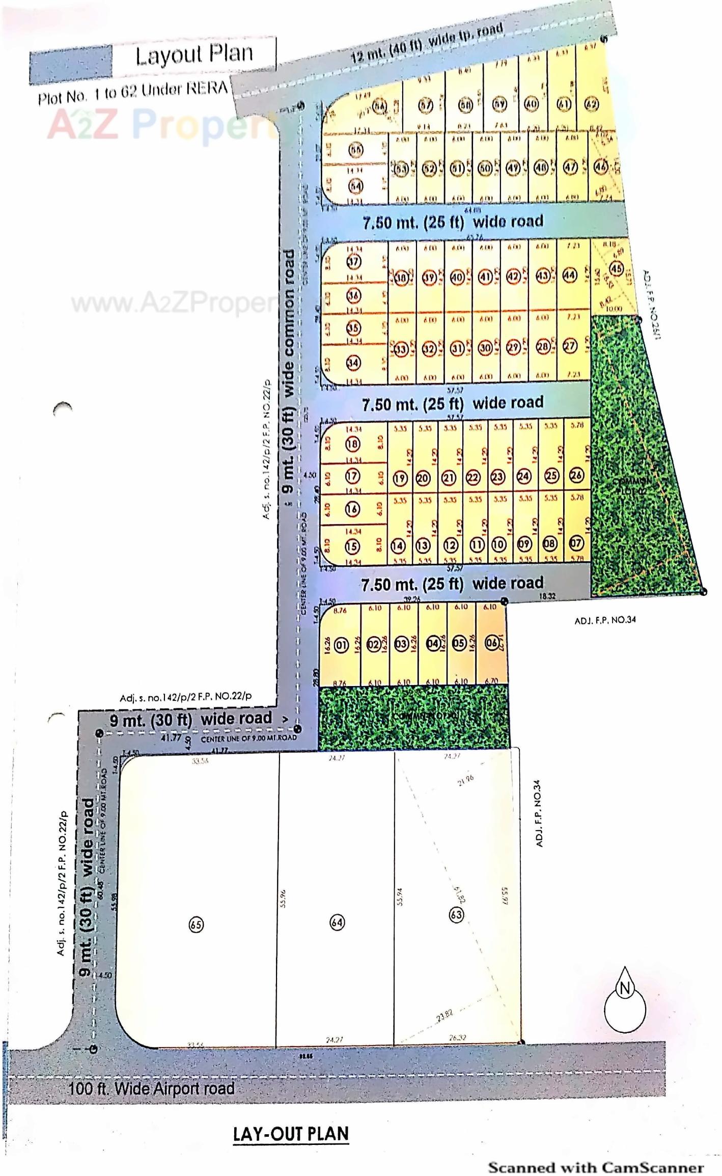 Layout of real estate project Manas Shanti Prime located at Ruva, Bhavnagar, Gujarat