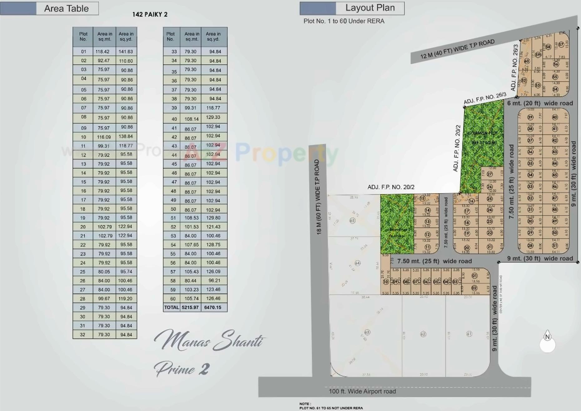 Layout of real estate project Manas Shanti Prime located at Bhavnagar, Bhavnagar, Gujarat