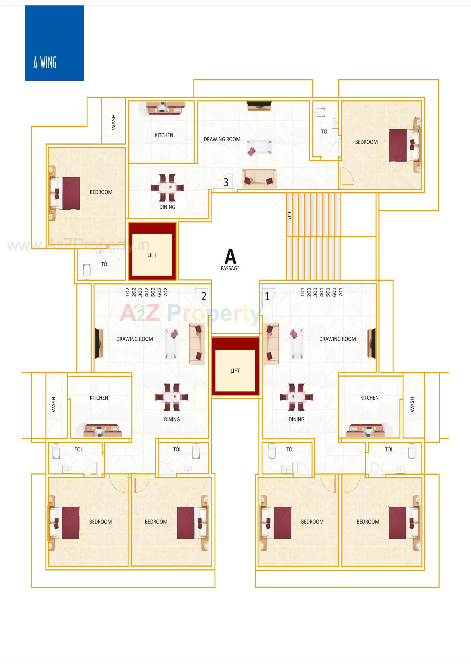 Layout of real estate project Mannat Tower located at Bhavnagar, Bhavnagar, Gujarat