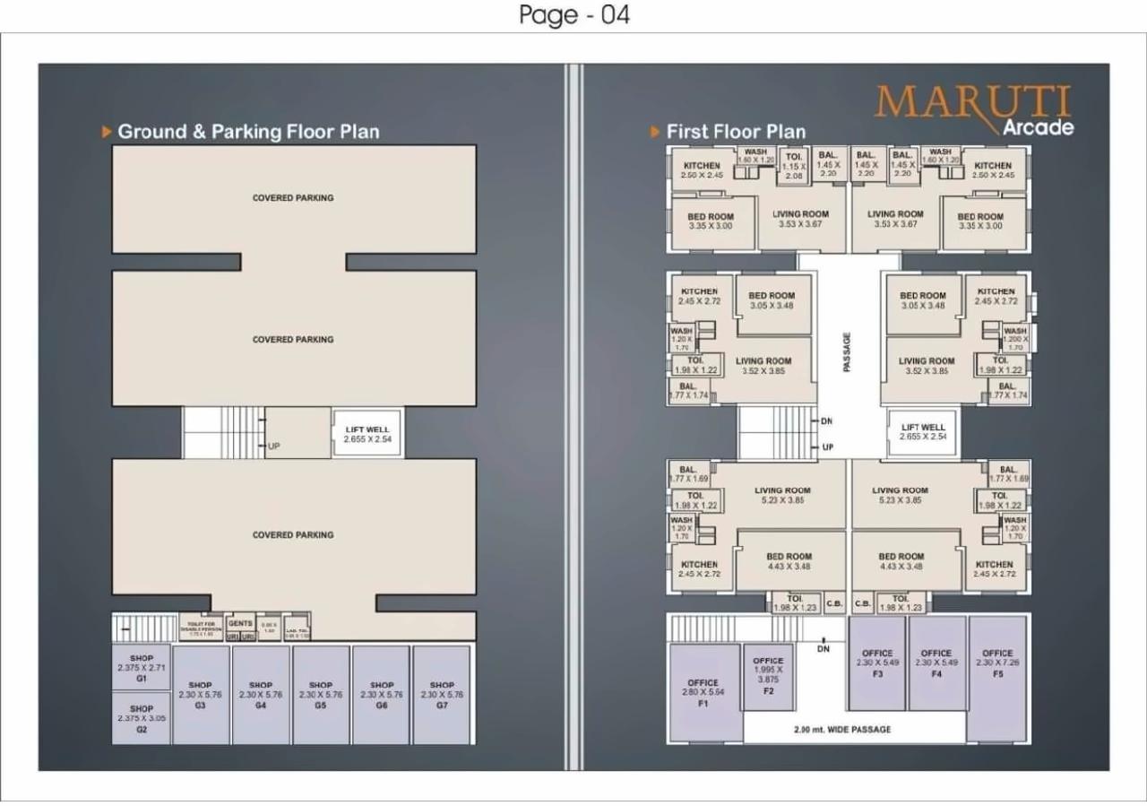 Layout of real estate project Maruti Arcade located at Chitra, Bhavnagar, Gujarat