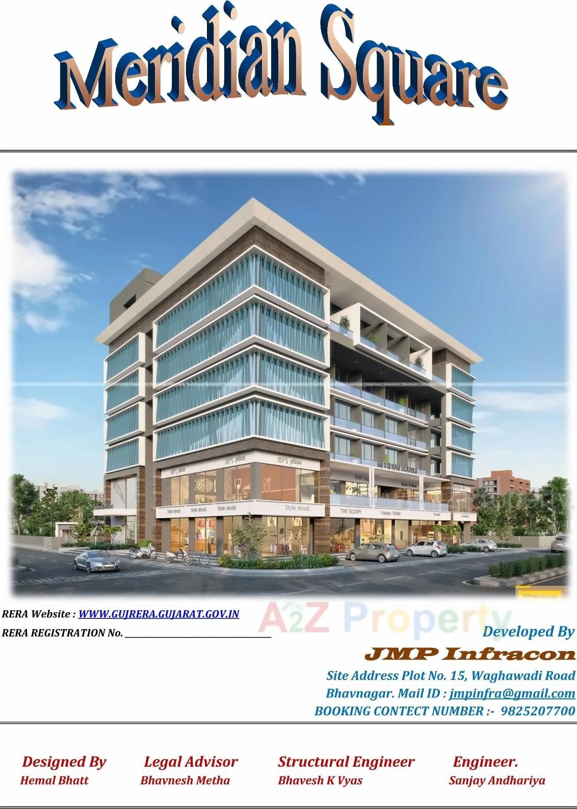 3D Elevation of real estate project Meridian Square located at City, Bhavnagar, Gujarat