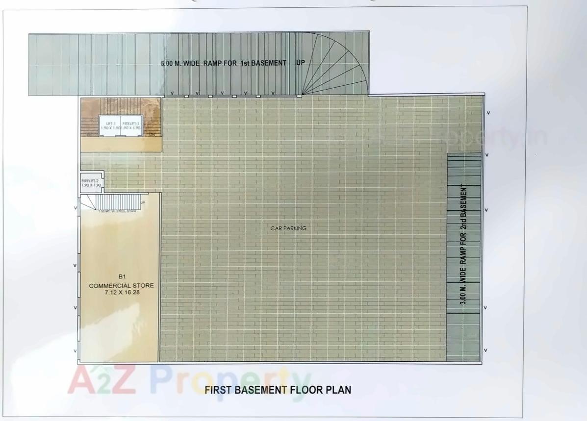 Layout of real estate project Meridian Square located at City, Bhavnagar, Gujarat