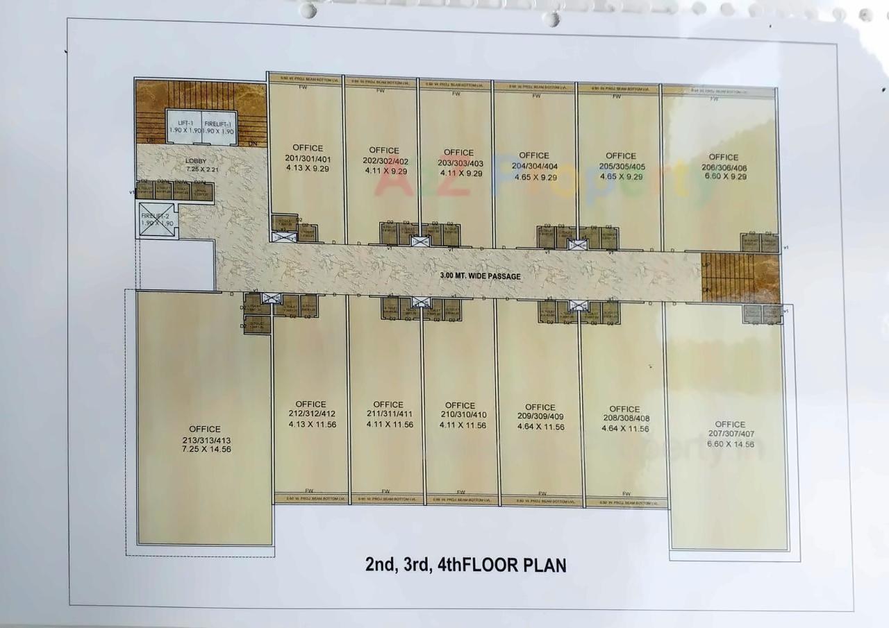 Layout of real estate project Meridian Square located at City, Bhavnagar, Gujarat