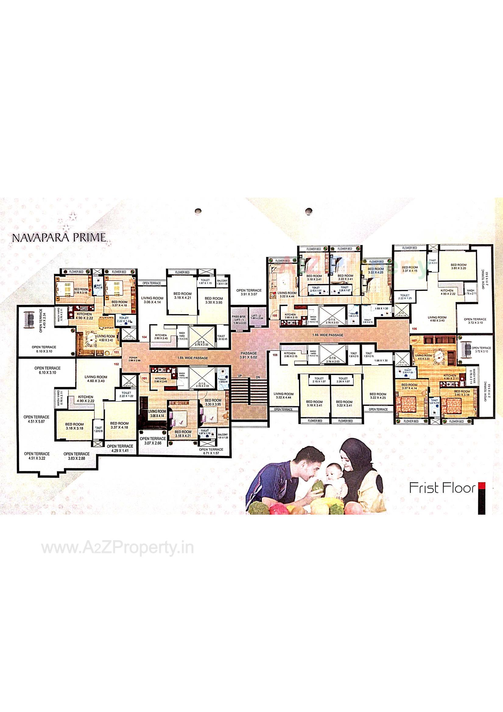 Layout of real estate project Navapara Prime located at Navapar, Bhavnagar, Gujarat
