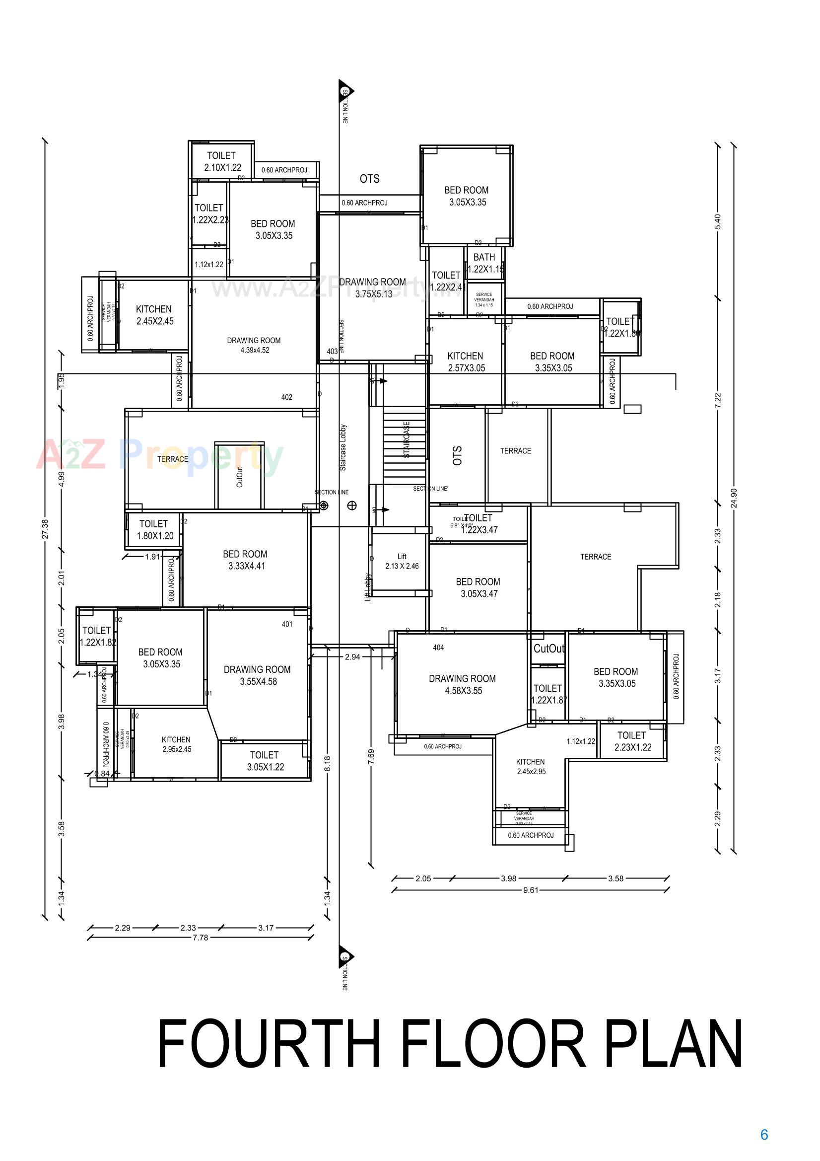 Layout of real estate project Nazmi Apartment located at Bhavnagar, Bhavnagar, Gujarat