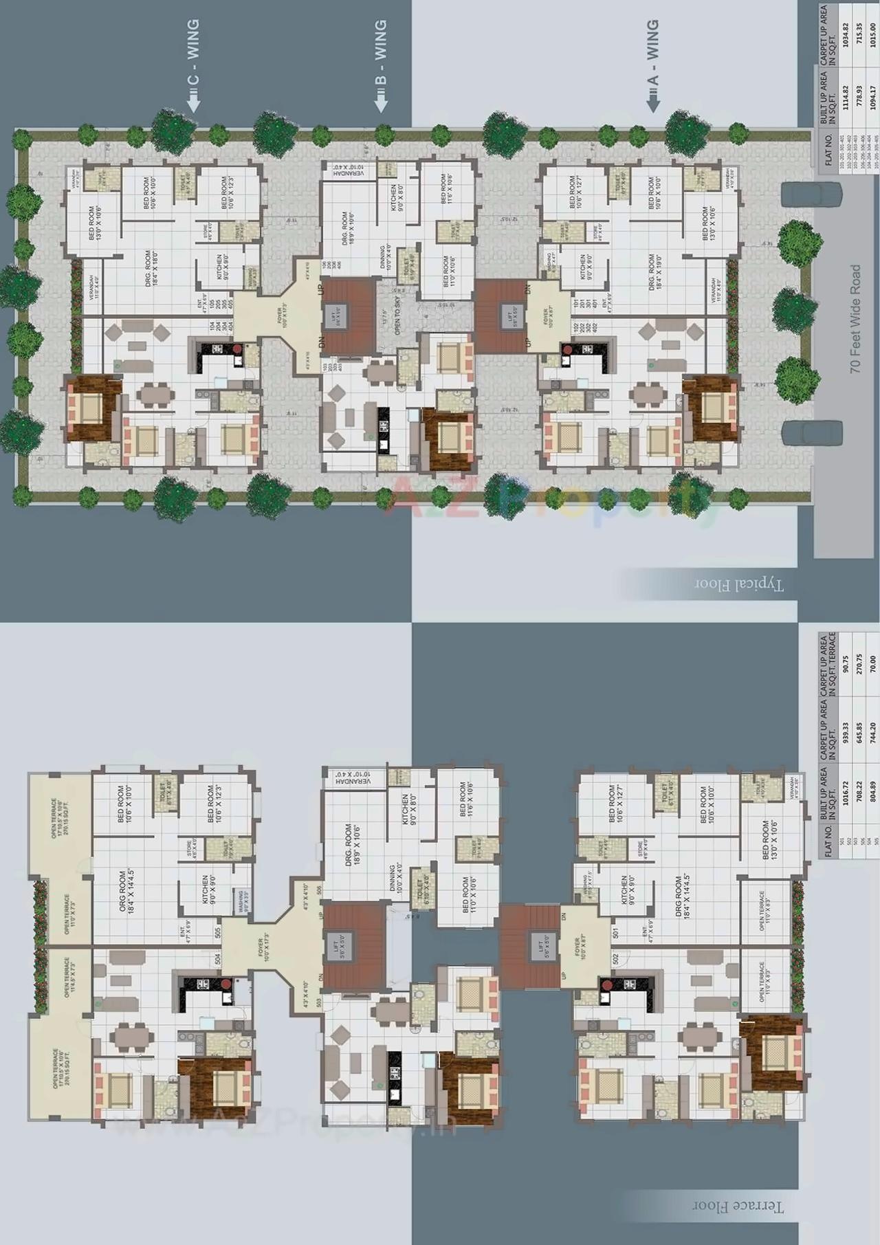 Layout of real estate project Olive located at Bhavnagar, Bhavnagar, Gujarat