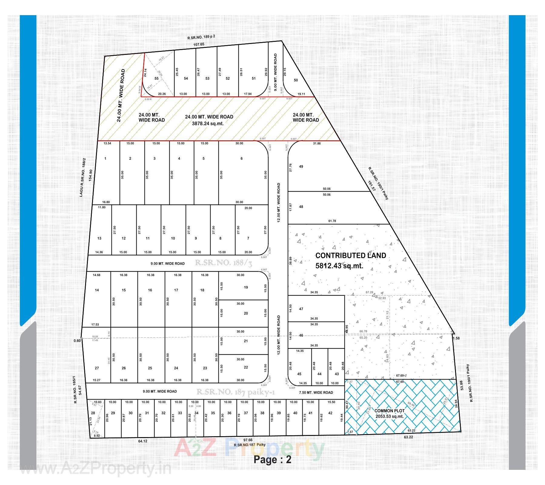 Layout of real estate project Om Jagdish Industrial Estate located at Vartej, Bhavnagar, Gujarat