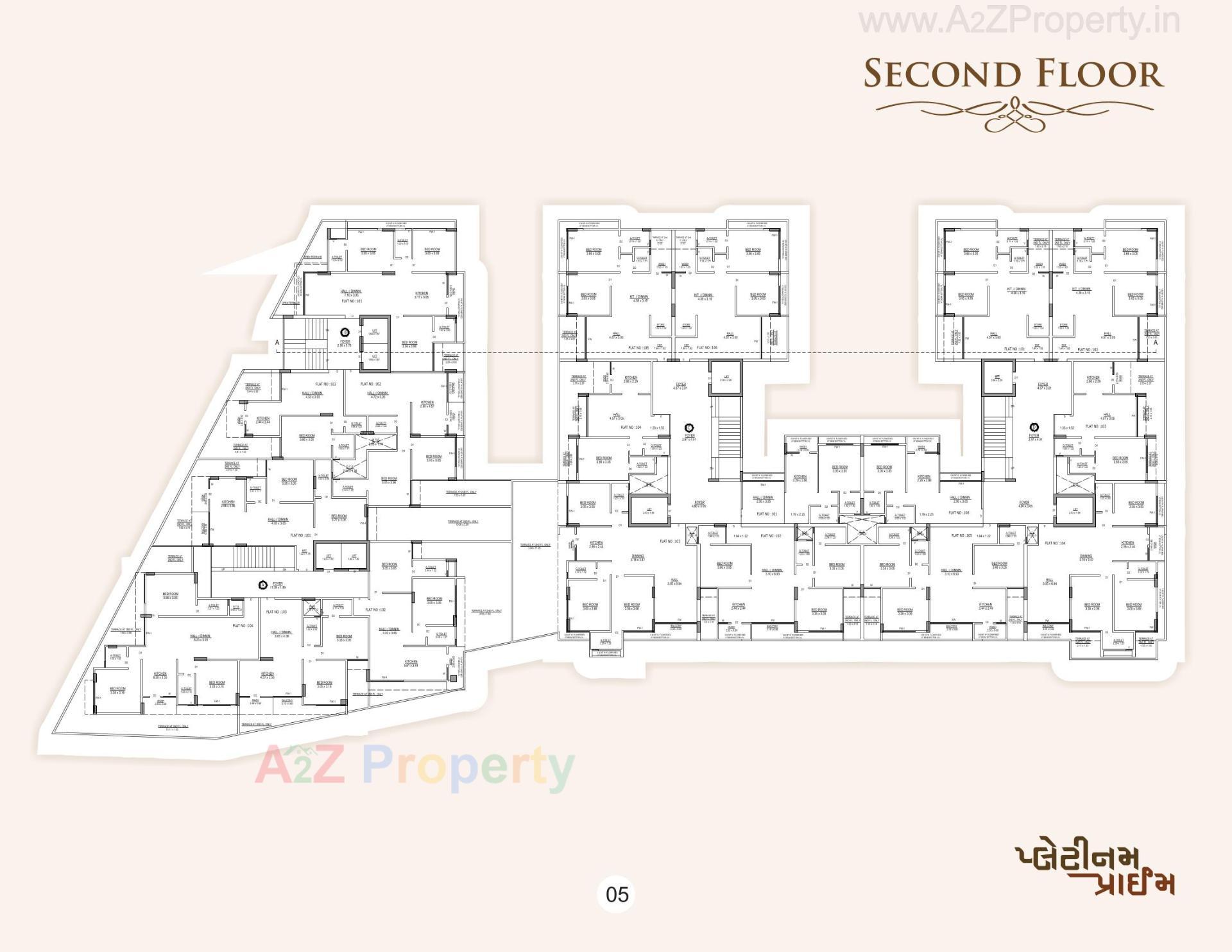 Layout of real estate project Platinum Prime located at Adhewada, Bhavnagar, Gujarat