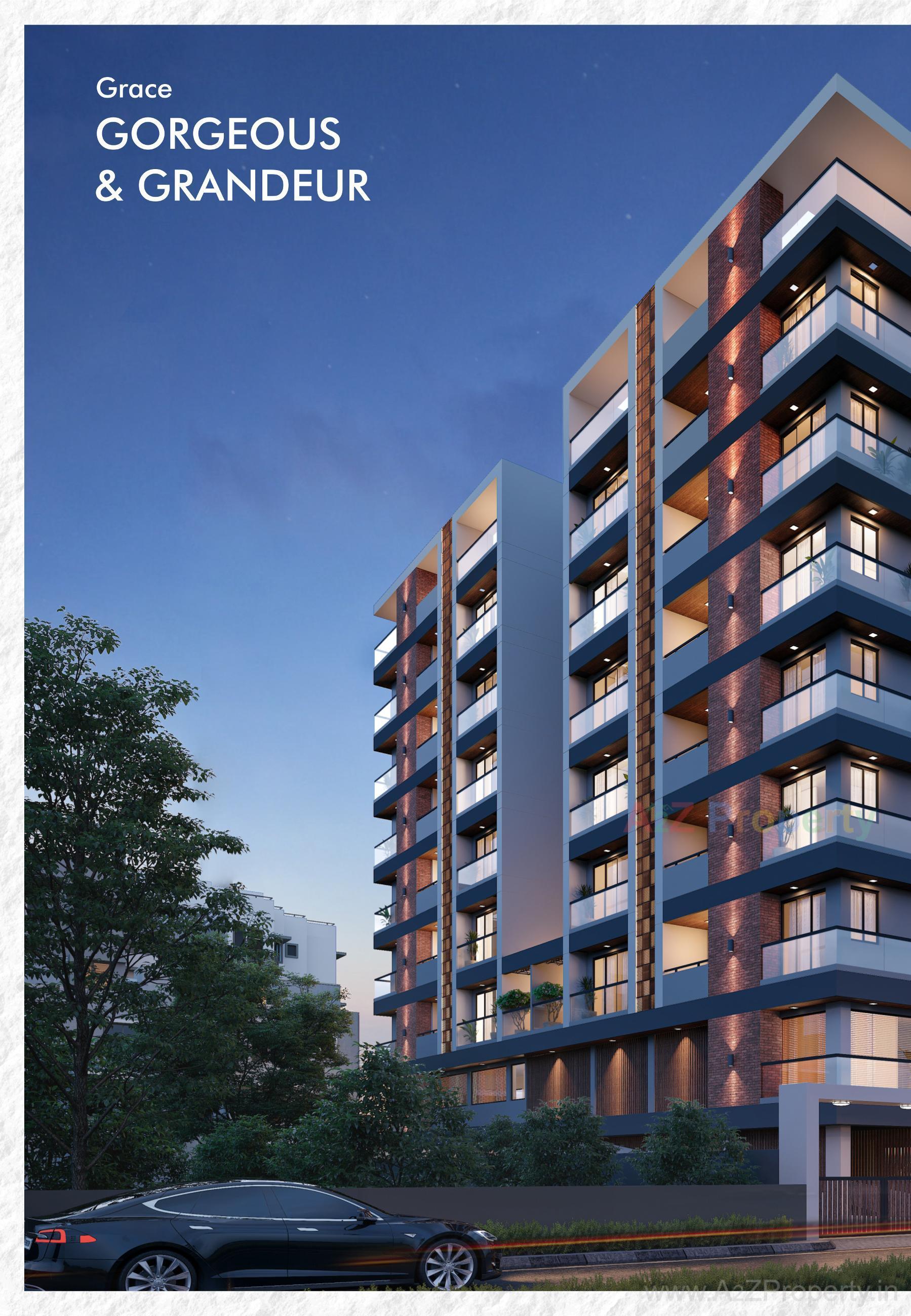 3D Elevation of real estate project Pramukh Heights located at Vadva, Bhavnagar, Gujarat