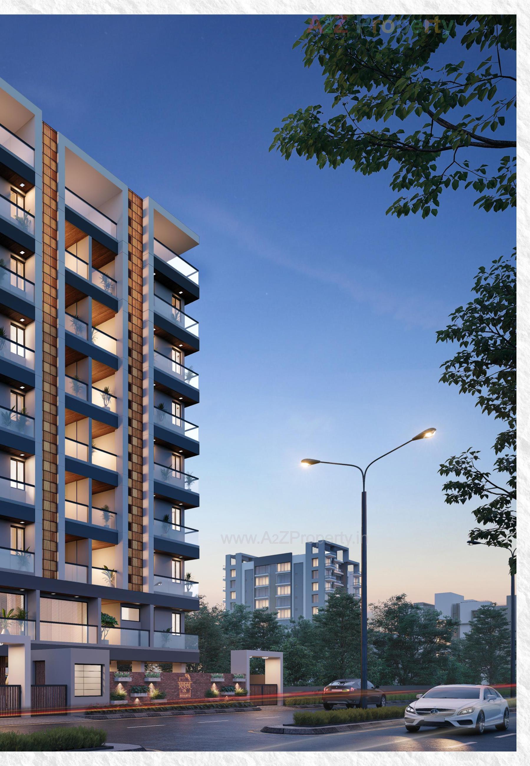 3D Elevation of real estate project Pramukh Heights located at Vadva, Bhavnagar, Gujarat