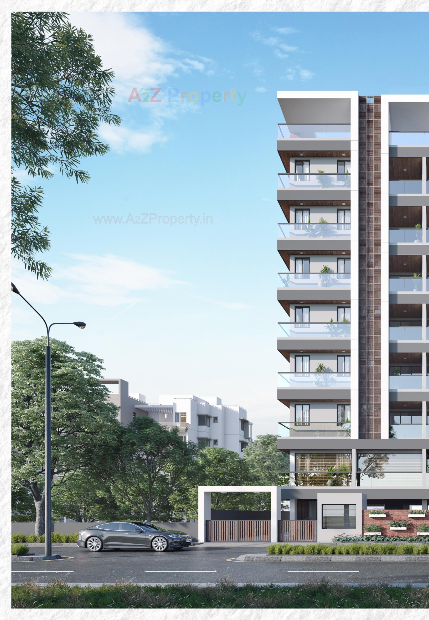 3D Elevation of real estate project Pramukh Heights located at Vadva, Bhavnagar, Gujarat