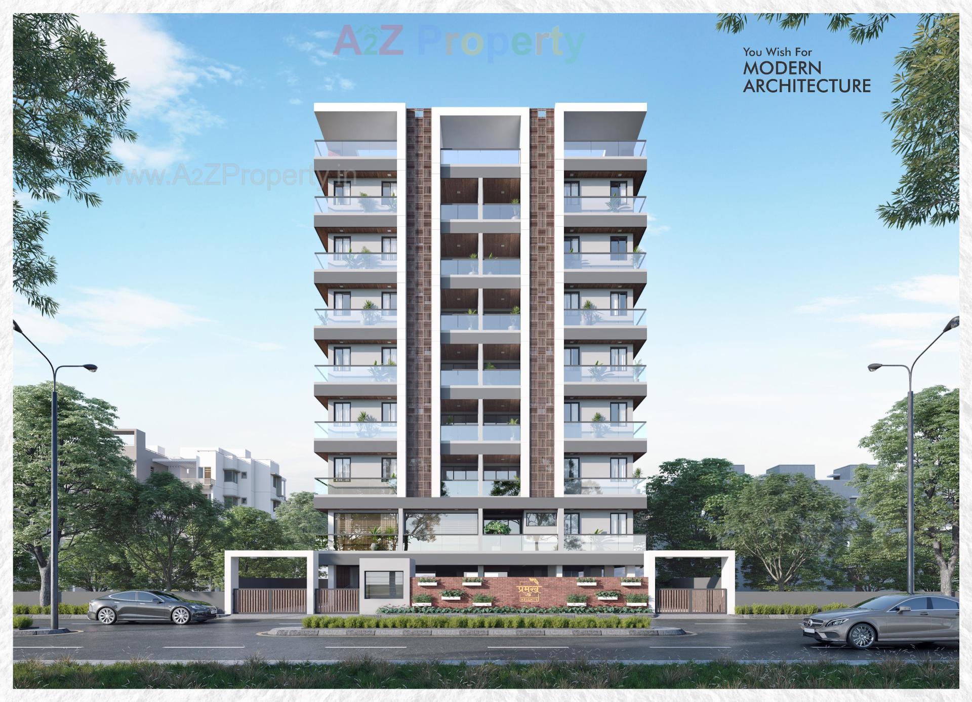 3D Elevation of real estate project Pramukh Heights located at Vadva, Bhavnagar, Gujarat