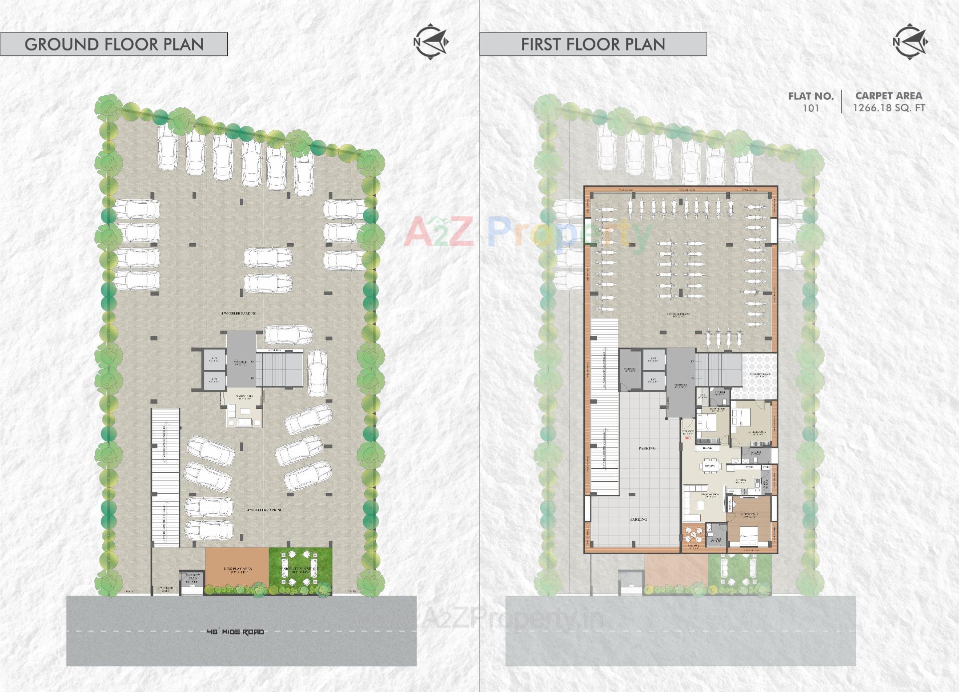 Layout of real estate project Pramukh Heights located at Vadva, Bhavnagar, Gujarat