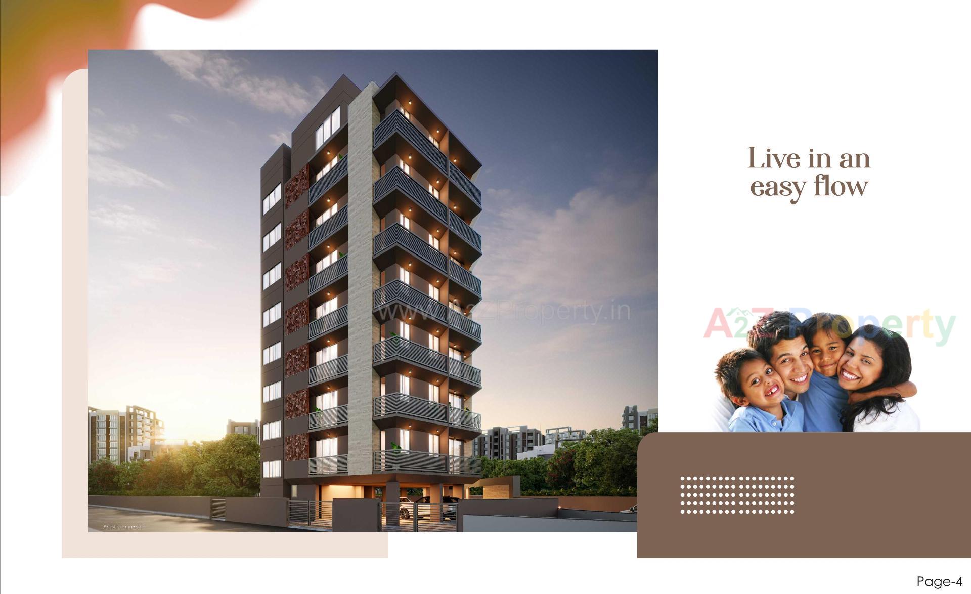 3D Elevation of real estate project Pyramid located at Bhavnagar, Bhavnagar, Gujarat