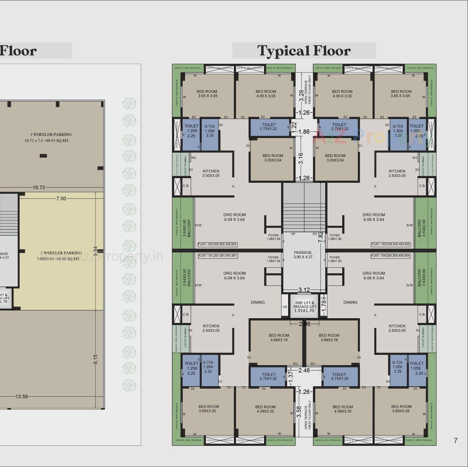 Layout of real estate project Raj Gruhi Residence Ii located at Bhavnagar, Bhavnagar, Gujarat