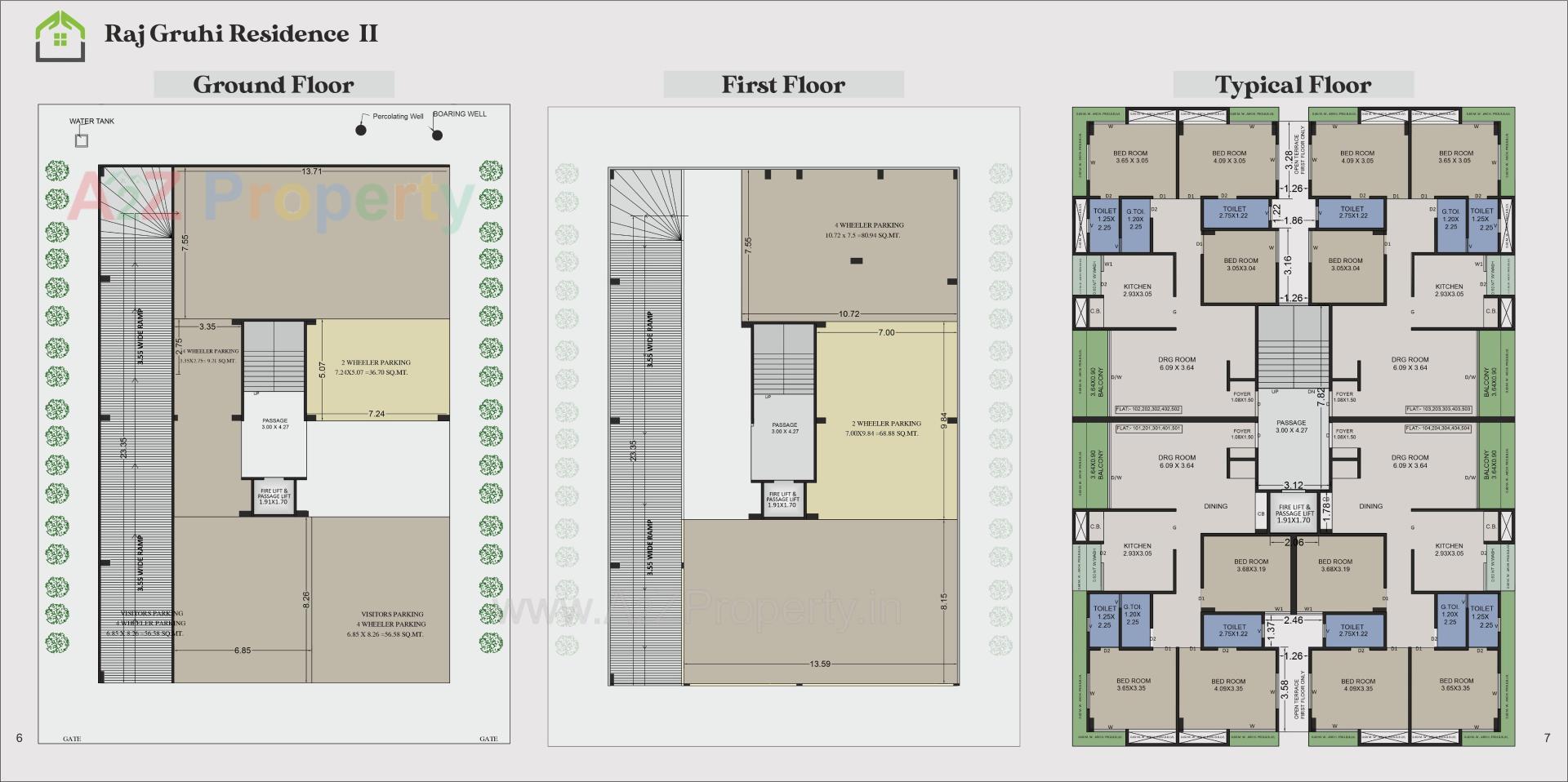 Layout of real estate project Raj Gruhi Residence Ii located at Bhavnagar, Bhavnagar, Gujarat
