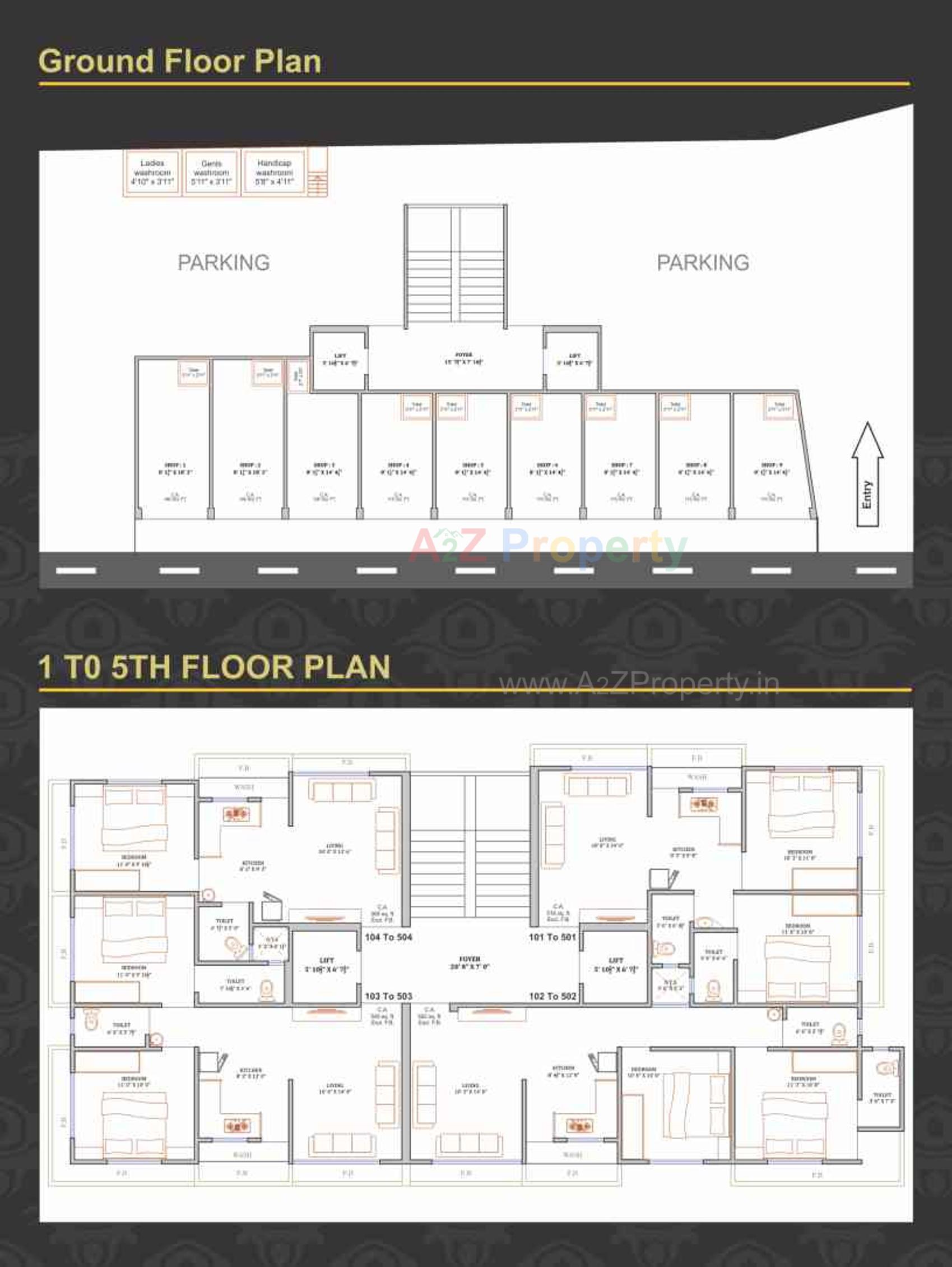 Layout of real estate project Ram Palace located at Nagar, Bhavnagar, Gujarat
