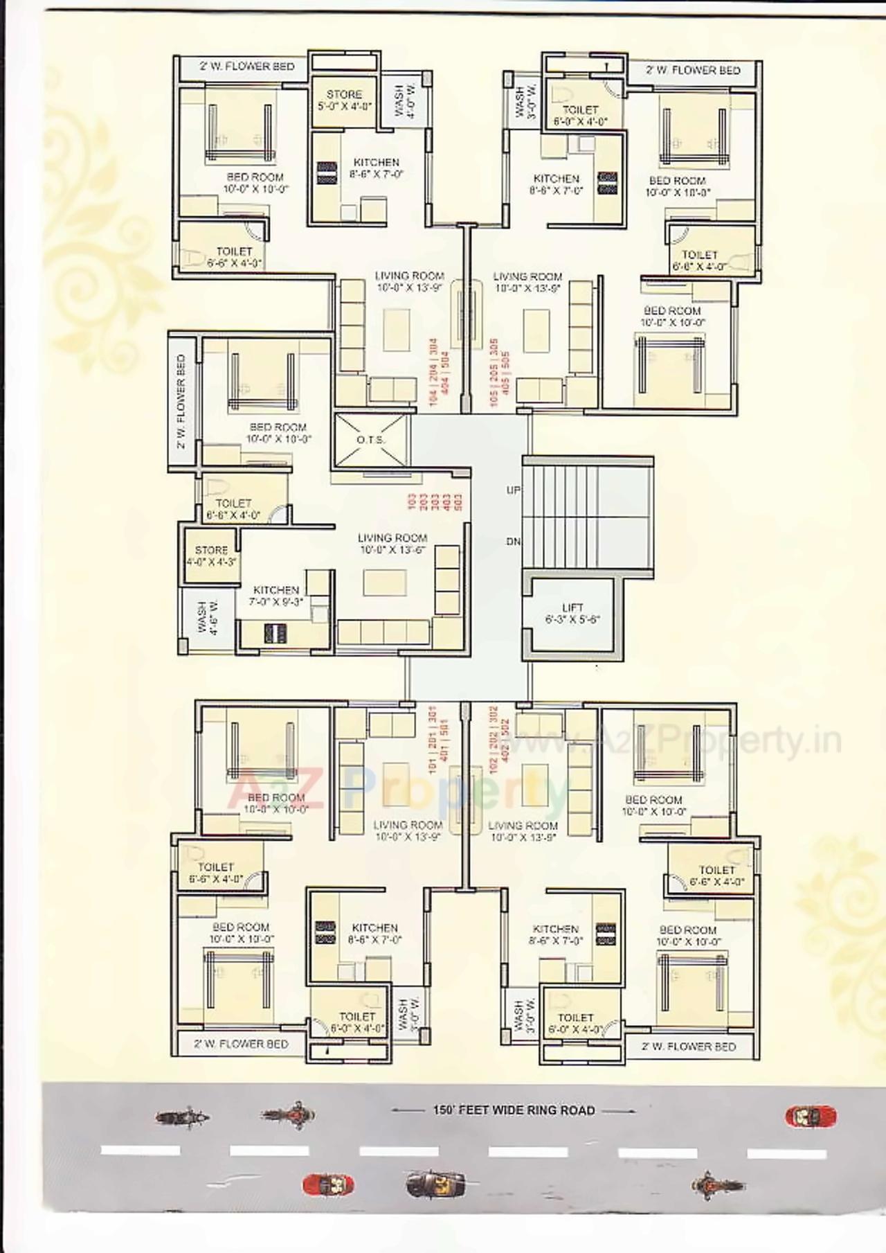 Layout of real estate project Revatirth located at Ruva, Bhavnagar, Gujarat