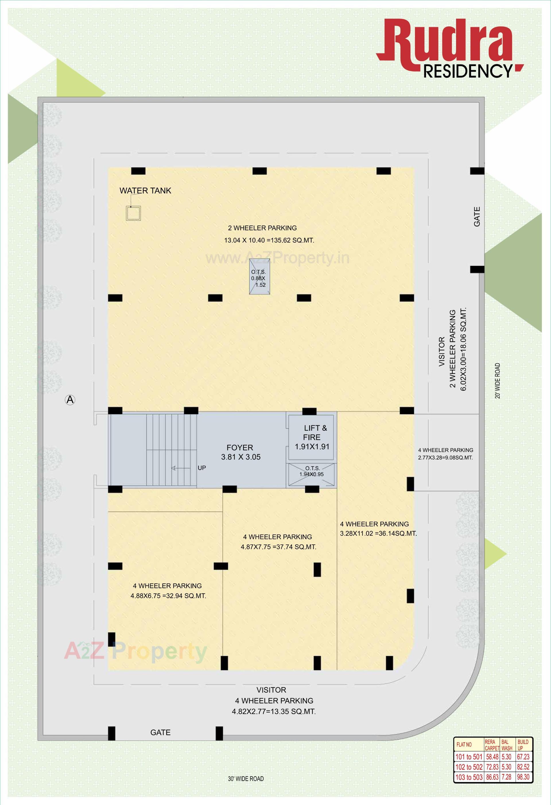 Layout of real estate project Rudra Residency located at Bhavnagar, Bhavnagar, Gujarat