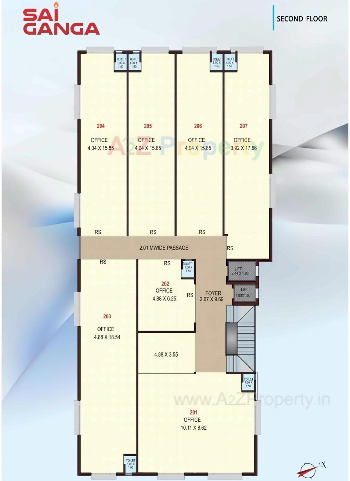 Layout of real estate project Sai Ganga located at Kalabha-road, Bhavnagar, Gujarat