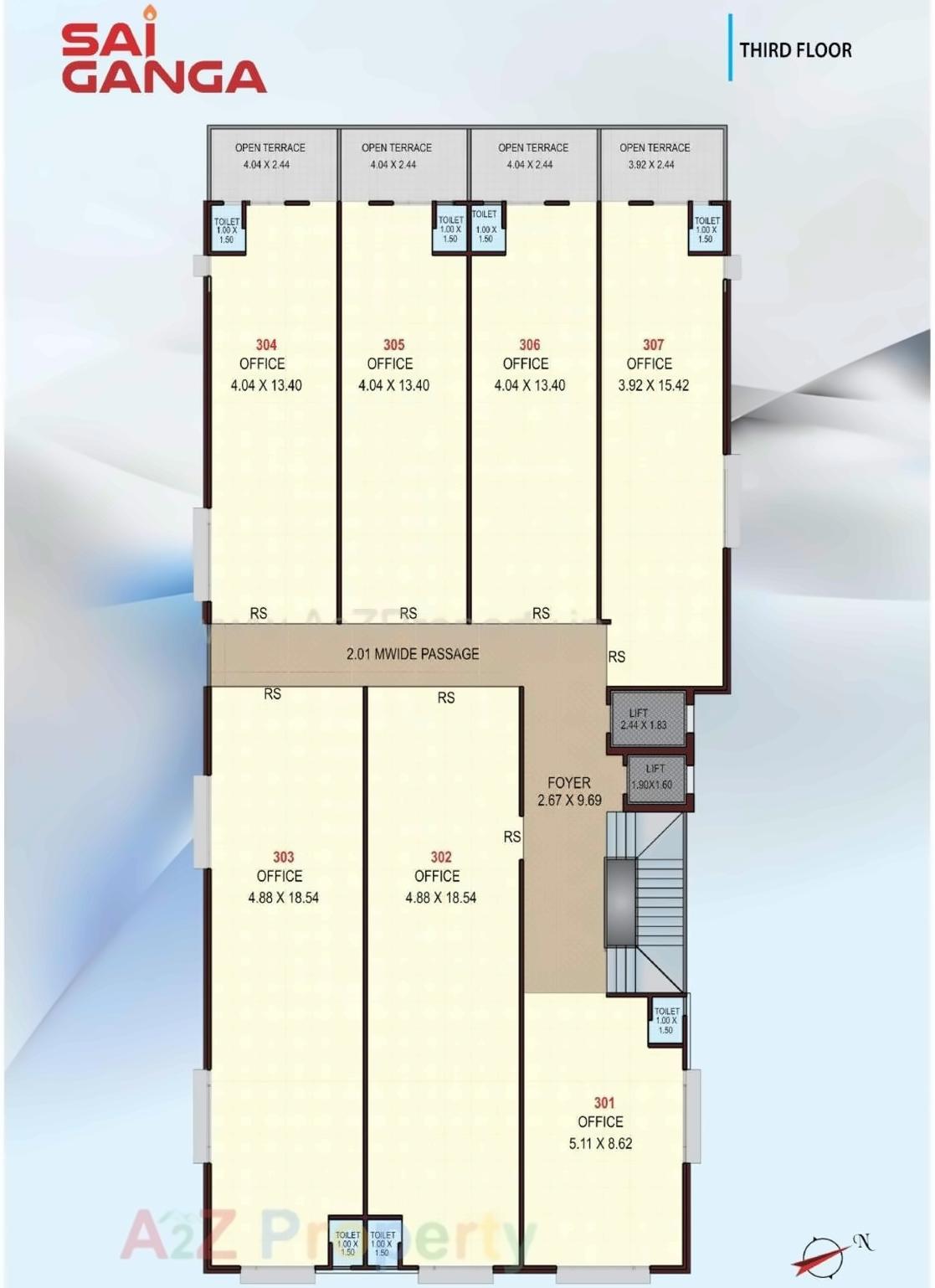 Layout of real estate project Sai Ganga located at Kalabha-road, Bhavnagar, Gujarat