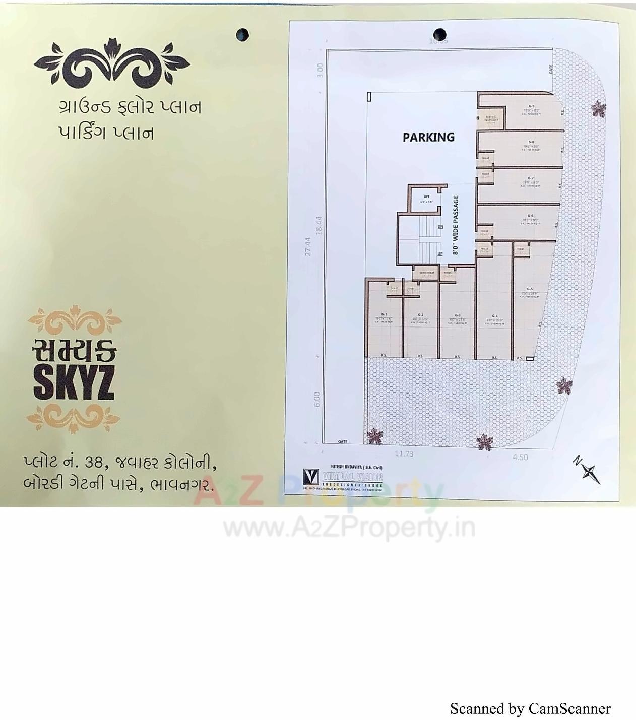Layout of real estate project Samyak Skyz located at Bhavnagar, Bhavnagar, Gujarat