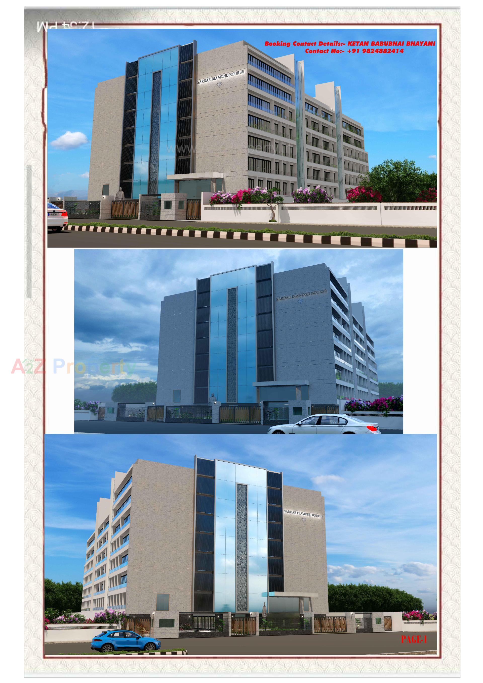 3D Elevation of real estate project Sardar Diamond Bourse located at Bhavnagar, Bhavnagar, Gujarat