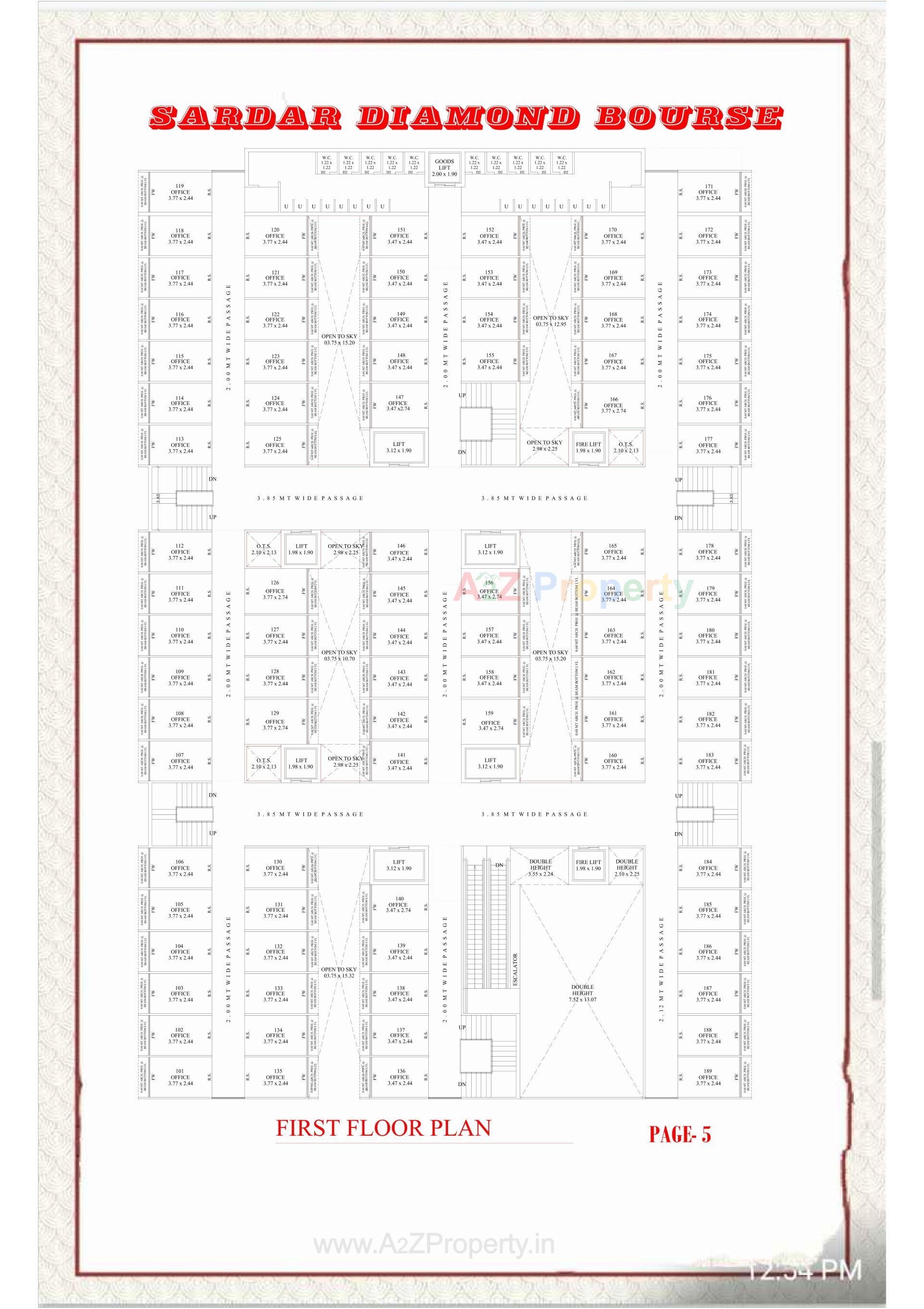 Layout of real estate project Sardar Diamond Bourse located at Bhavnagar, Bhavnagar, Gujarat