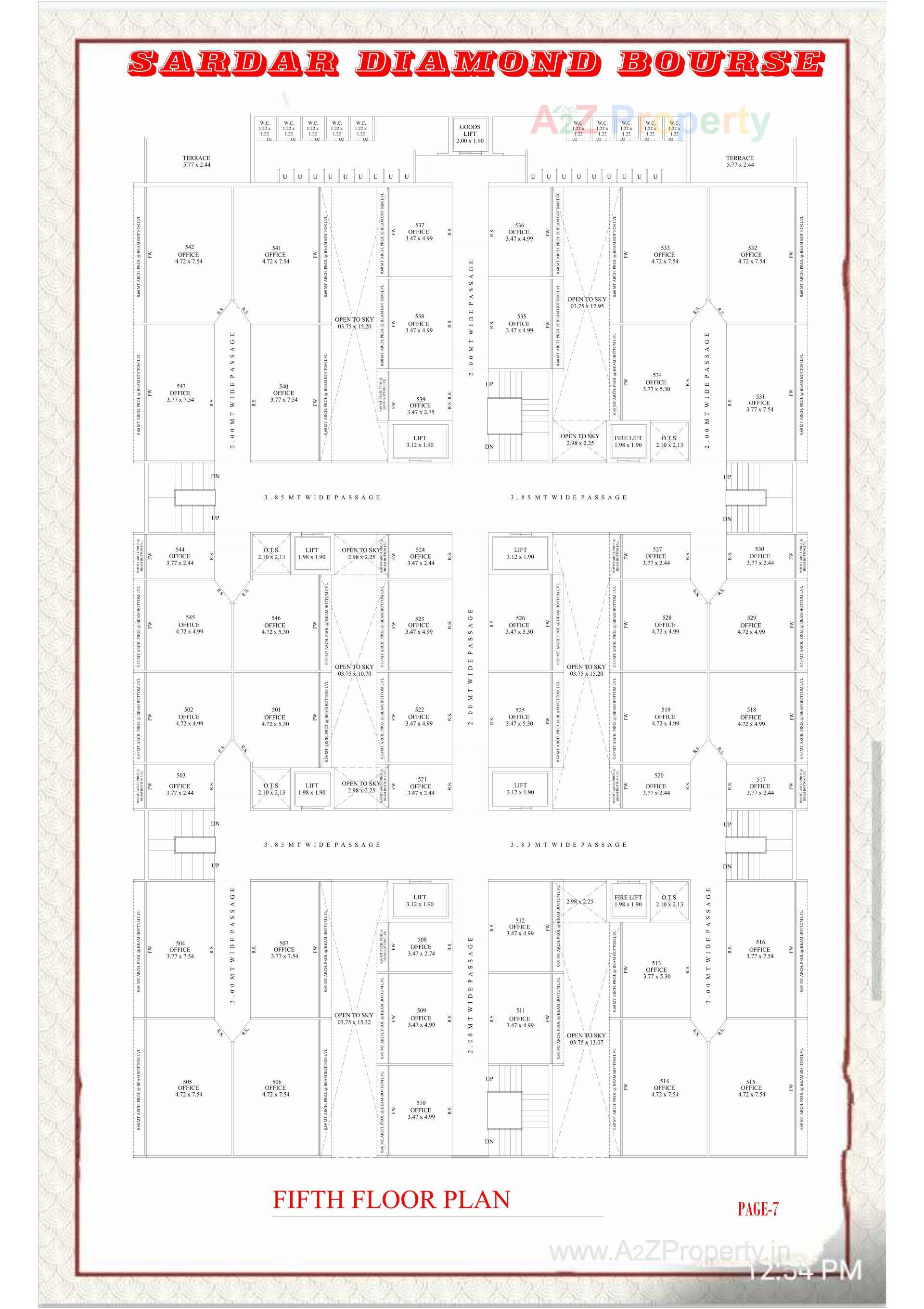 Layout of real estate project Sardar Diamond Bourse located at Bhavnagar, Bhavnagar, Gujarat