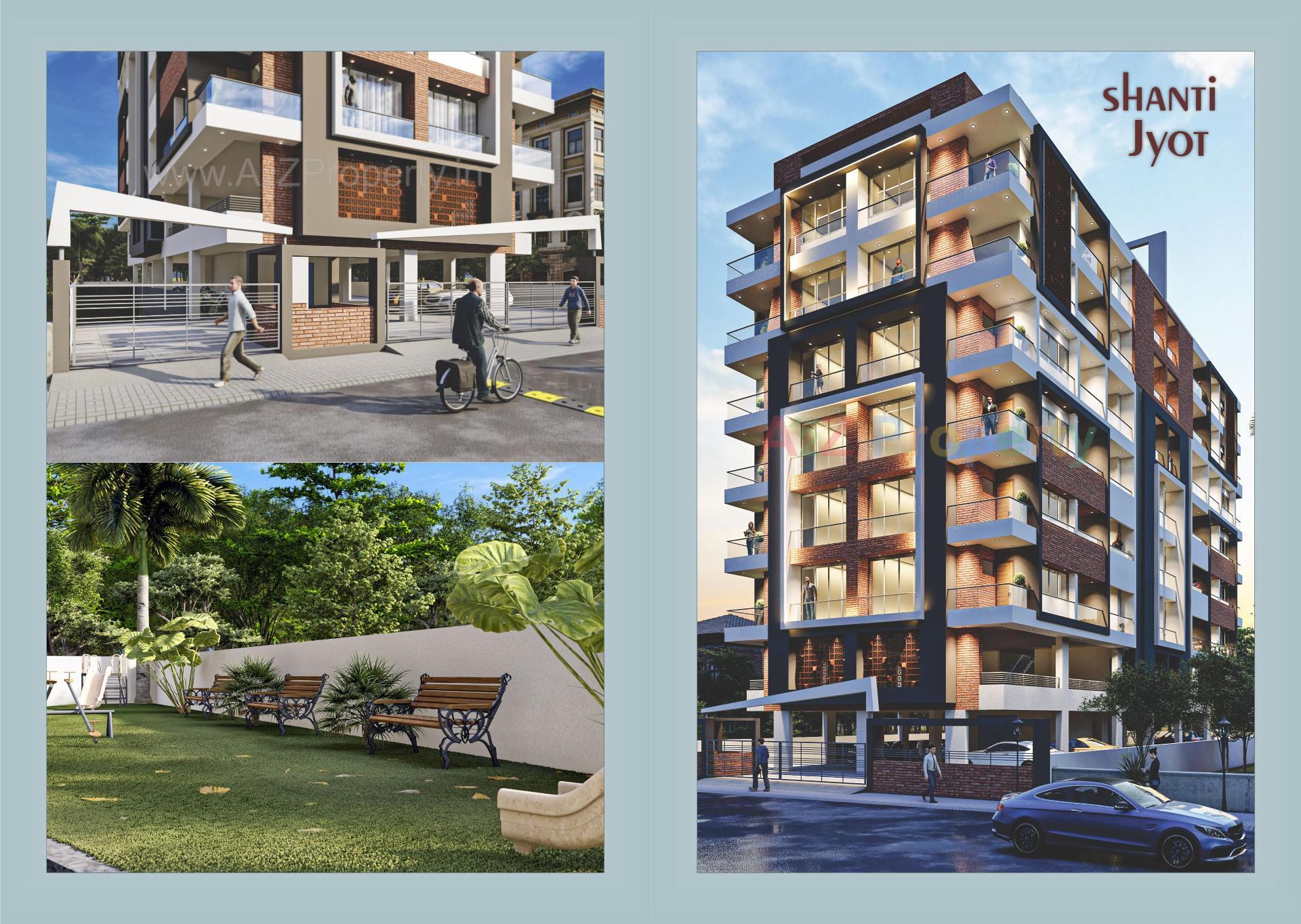 3D Elevation of real estate project Shanti Jyot located at City, Bhavnagar, Gujarat