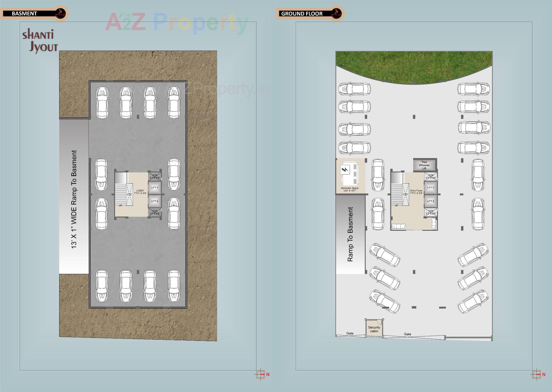 Layout of real estate project Shanti Jyot located at City, Bhavnagar, Gujarat