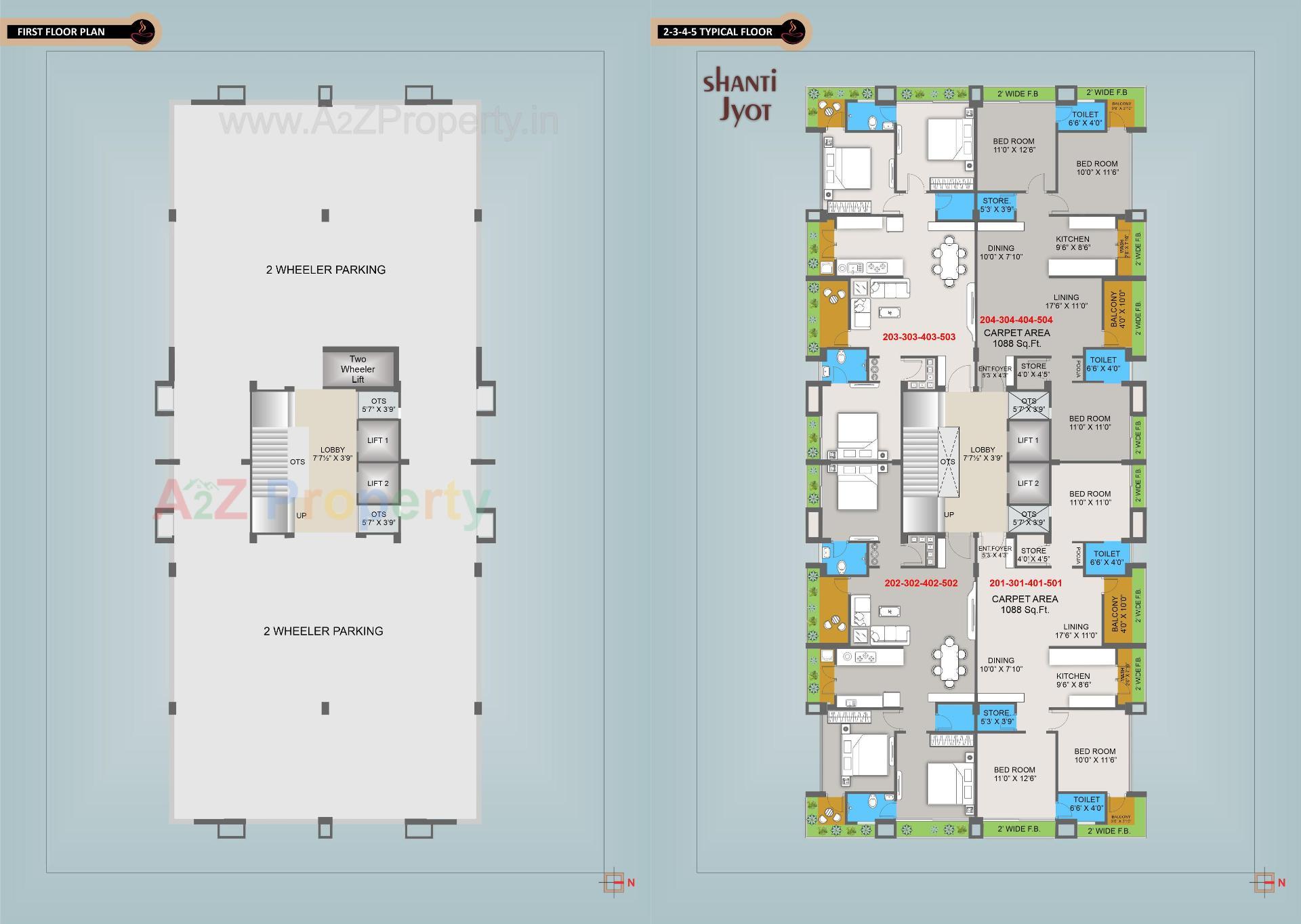 Layout of real estate project Shanti Jyot located at City, Bhavnagar, Gujarat