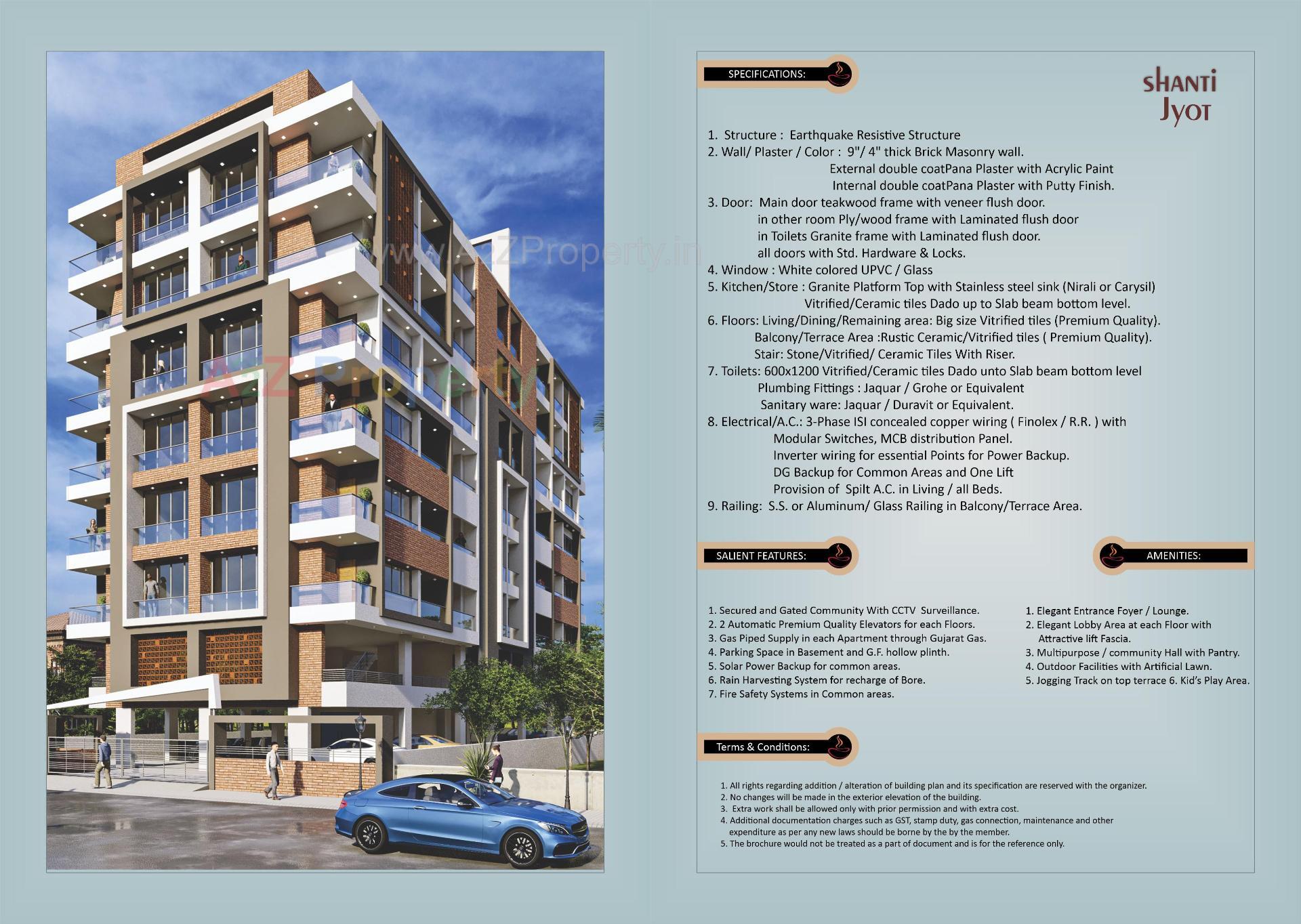 3D Elevation of real estate project Shanti Jyot located at City, Bhavnagar, Gujarat