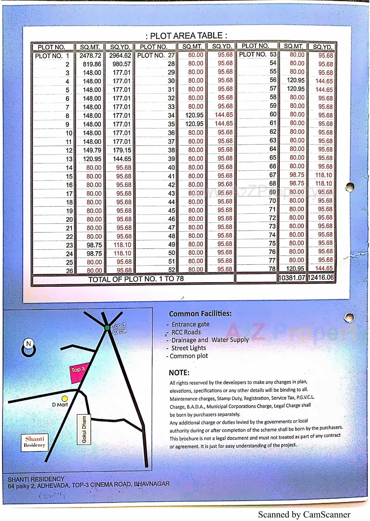  of real estate project Shanti Residency located at Adhewada, Bhavnagar, Gujarat