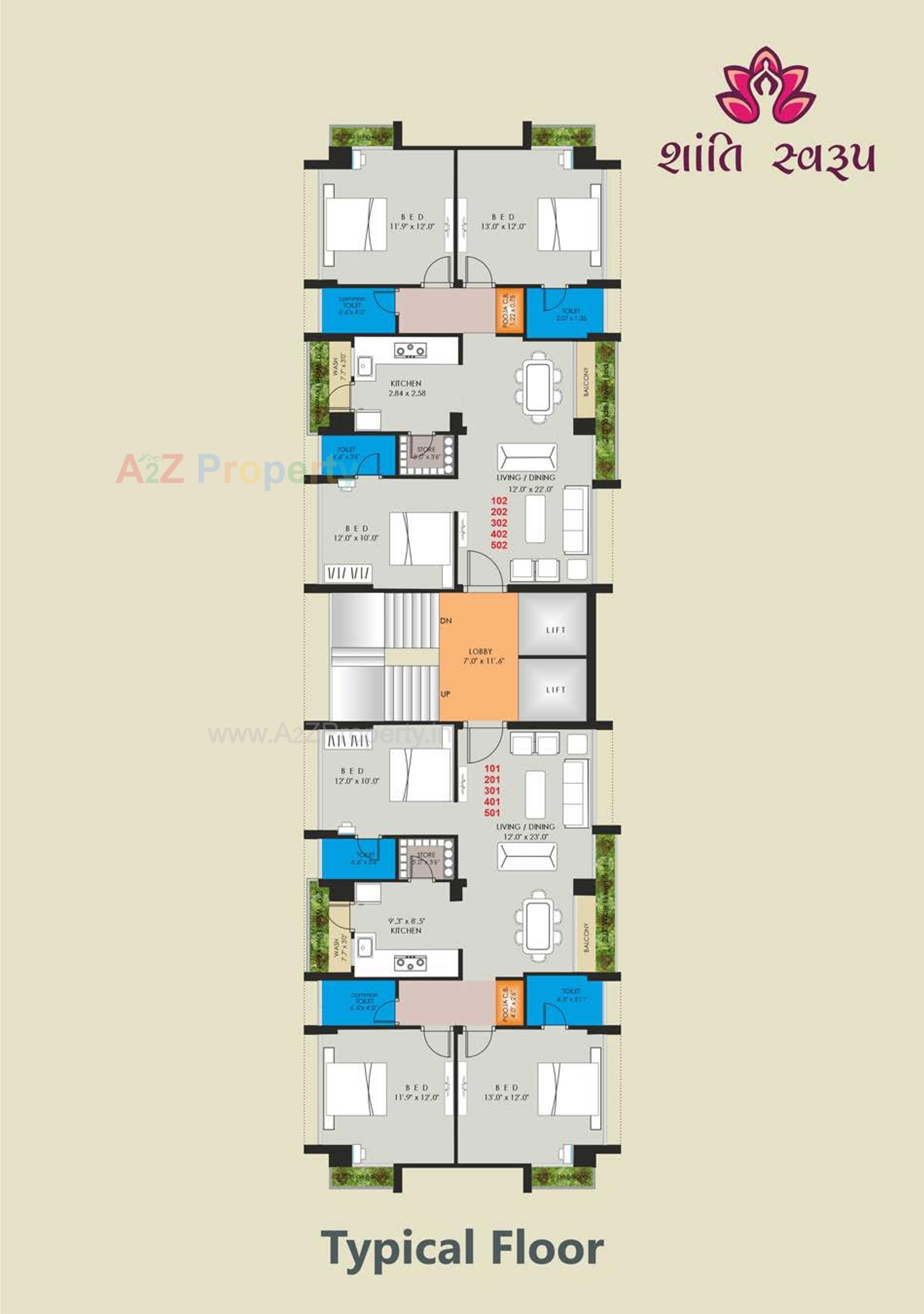 Layout of real estate project Shanti Swaroop located at Bhavnagar, Bhavnagar, Gujarat